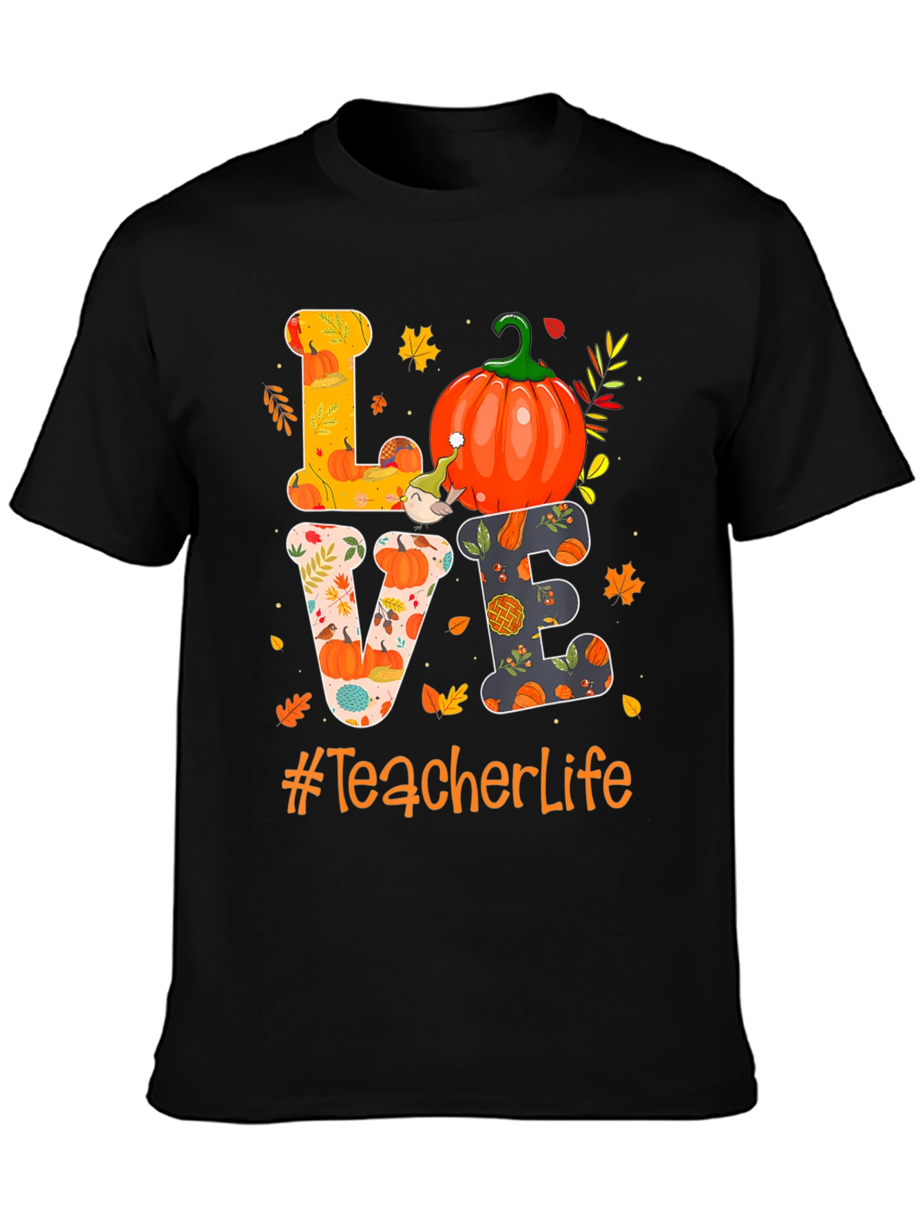 Teacher Life Fall Pumpkin Love T-Shirt