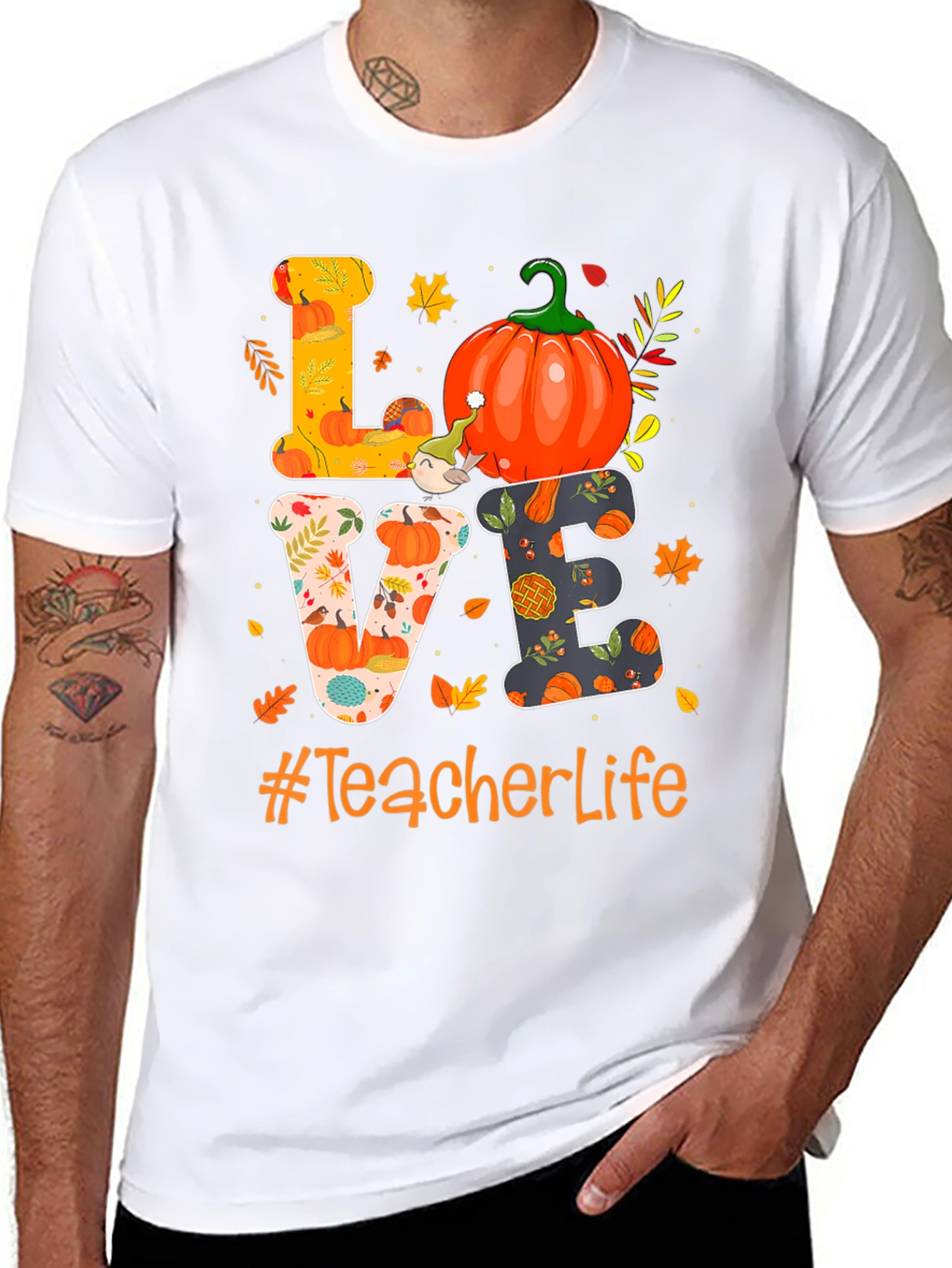 Teacher Life Fall Pumpkin Love T-Shirt