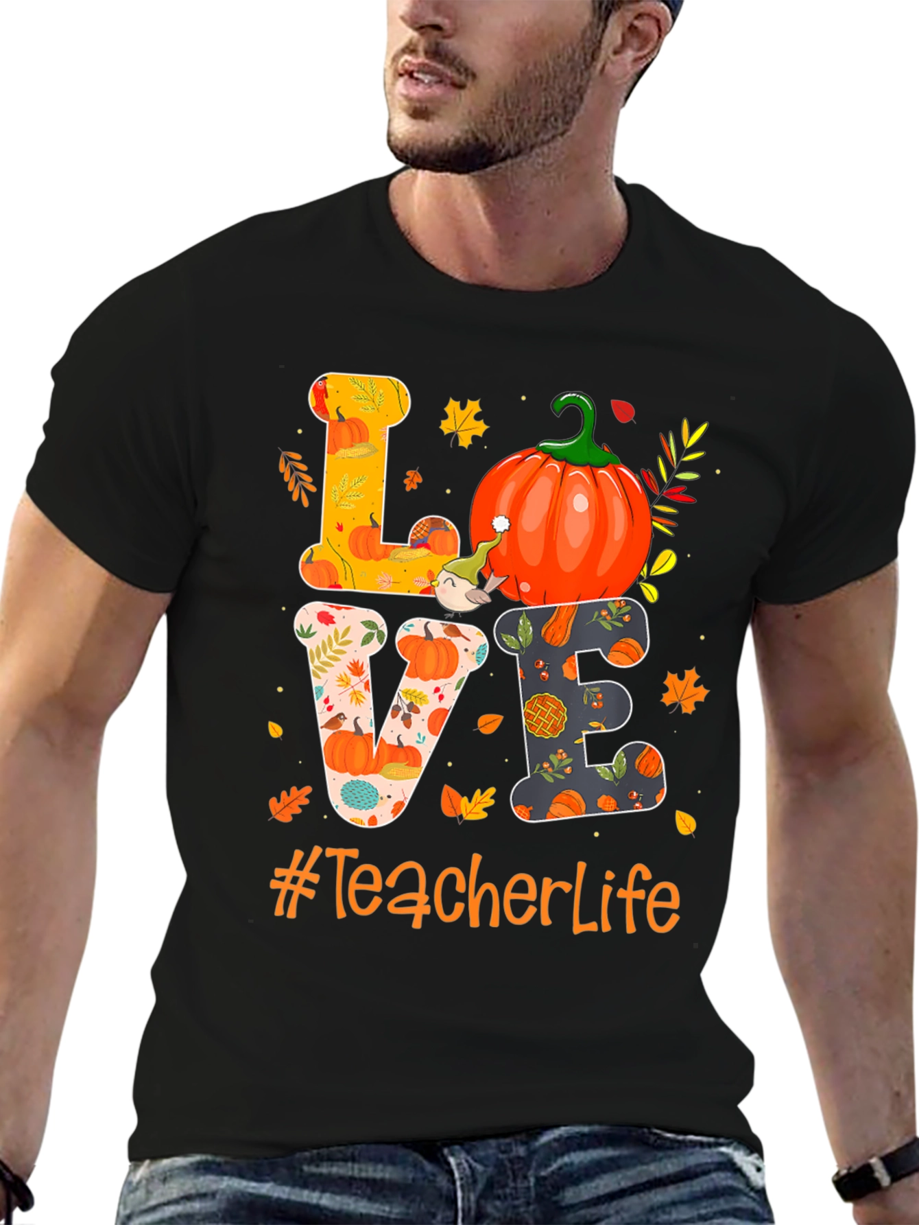 Teacher Life Fall Pumpkin Love T-Shirt