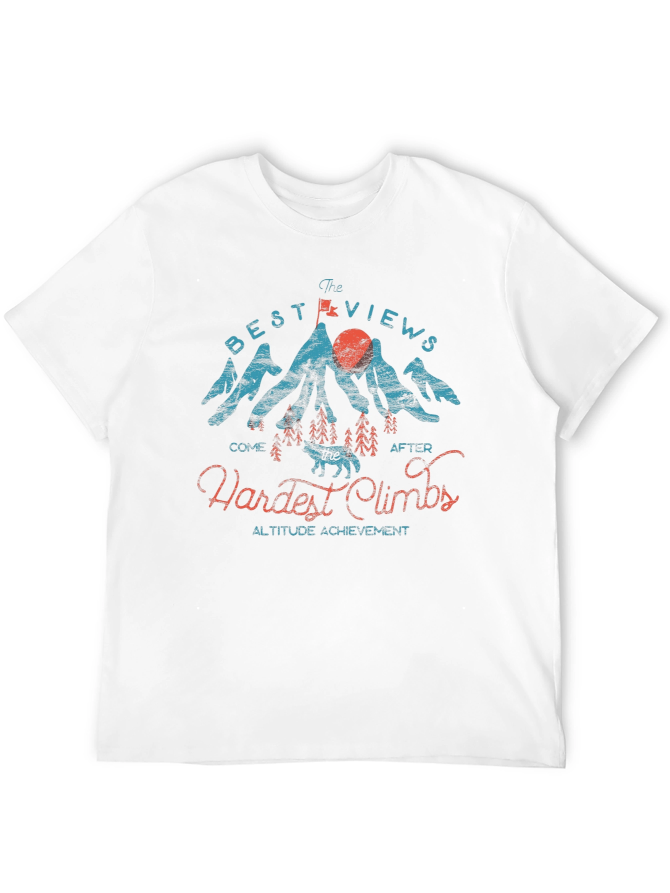 Motivational Mountain Graphic Tee - Hardest Climbs