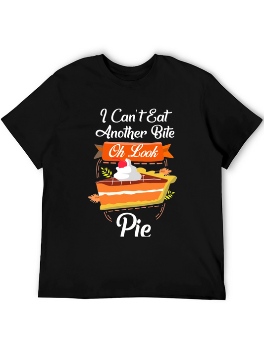 Funny Thanksgiving Pie T-Shirt: I Cant Eat Another Bite