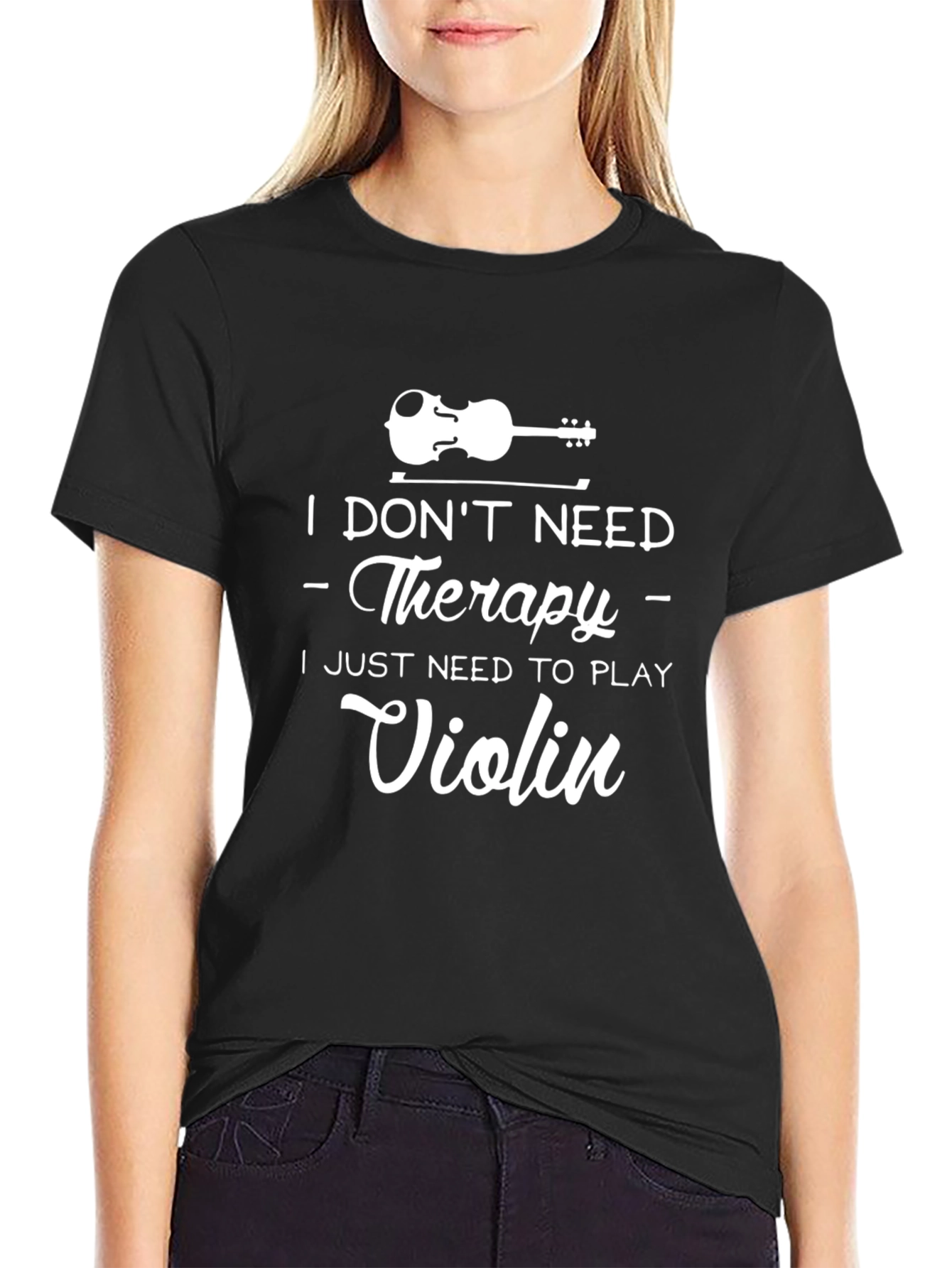 Therapy Violin T-Shirt - Musician Gift