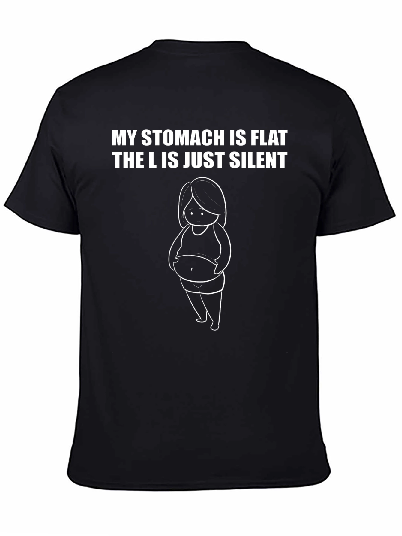 Funny Flat Stomach Graphic T-Shirt