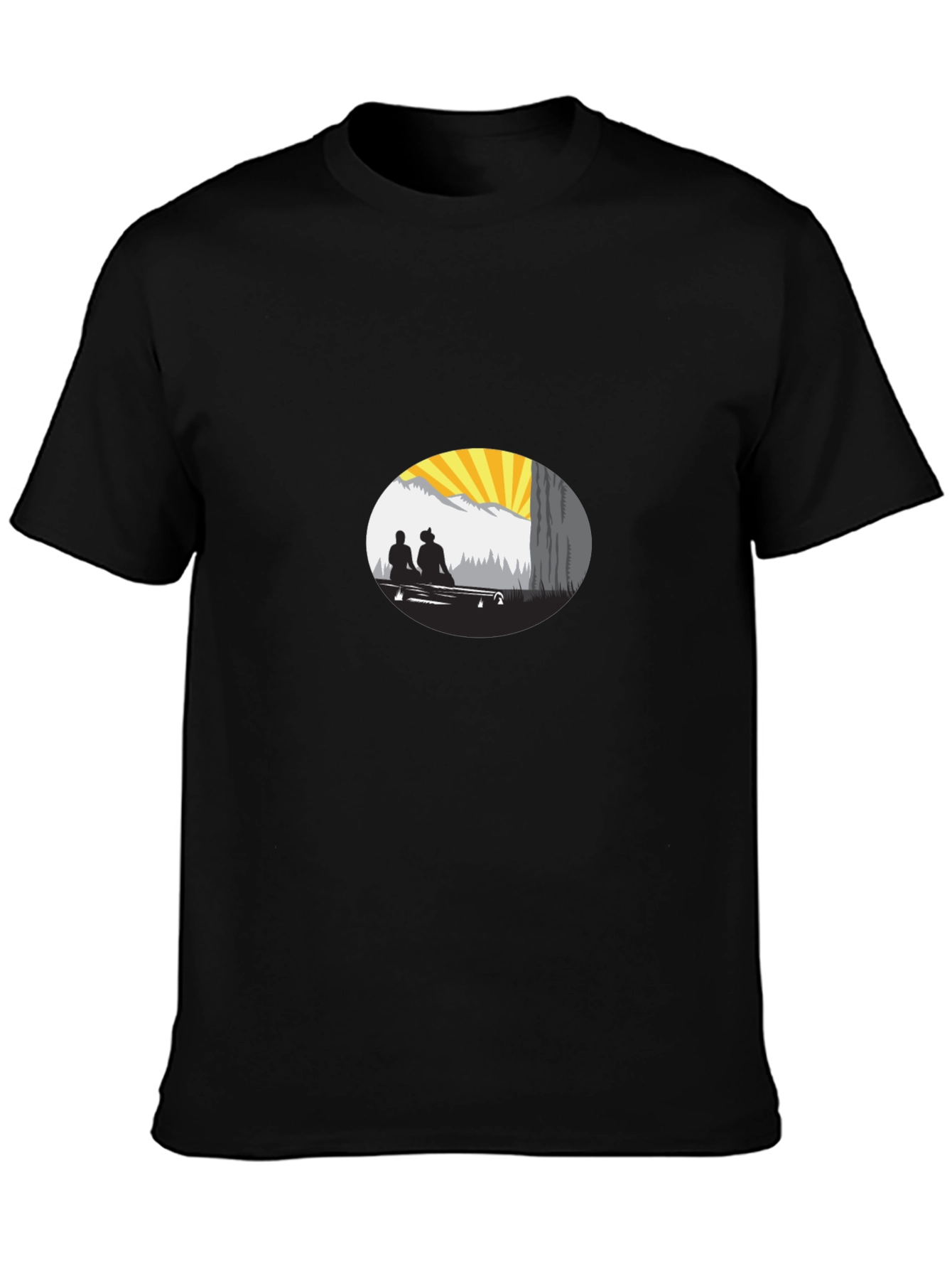 Sunset Silhouette Graphic Tee - Relaxed Fit