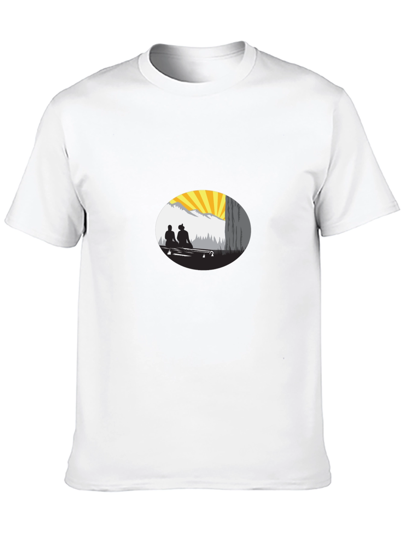 Sunset Silhouette Graphic Tee - Relaxed Fit