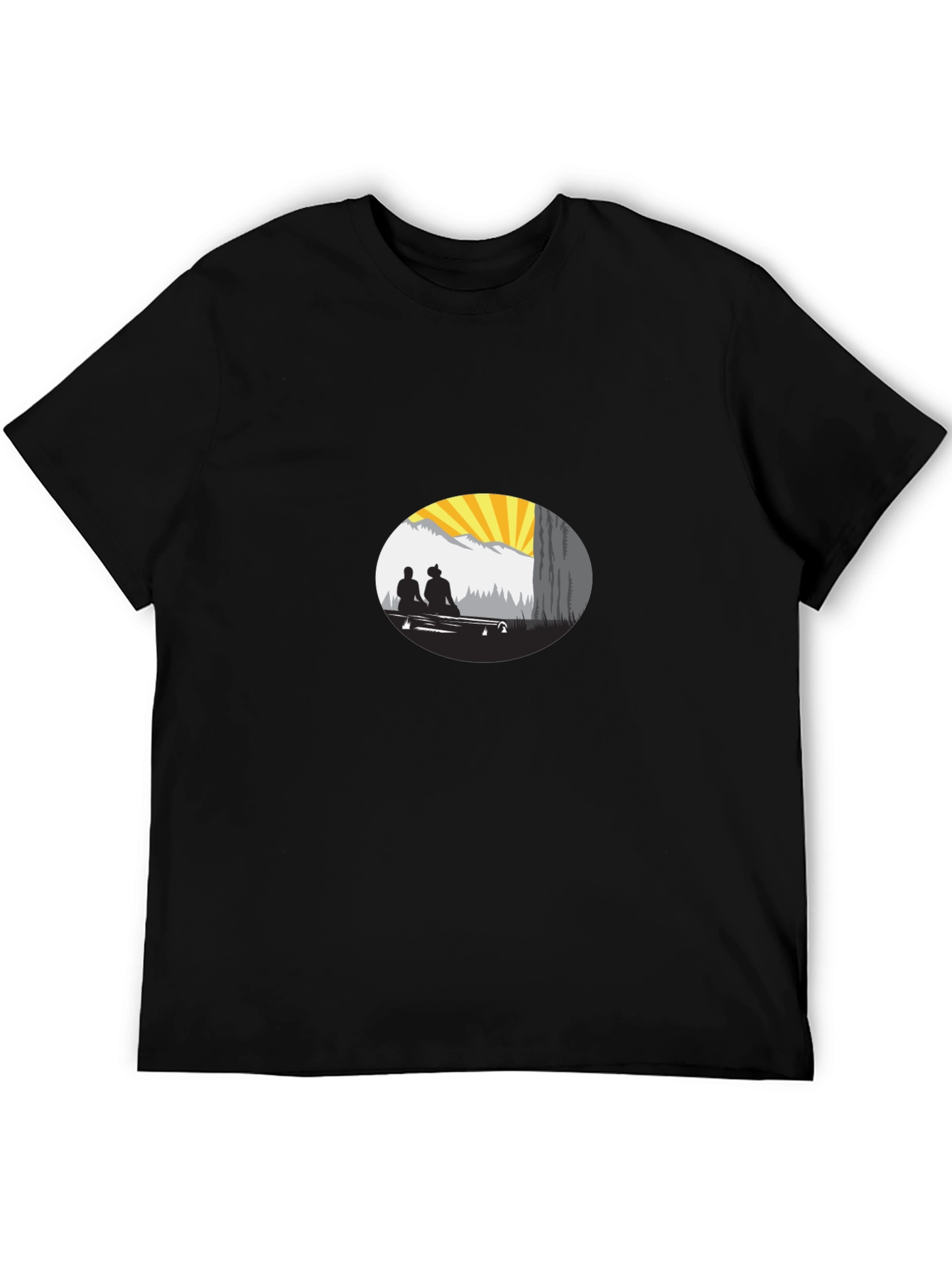 Sunset Silhouette Graphic Tee - Relaxed Fit
