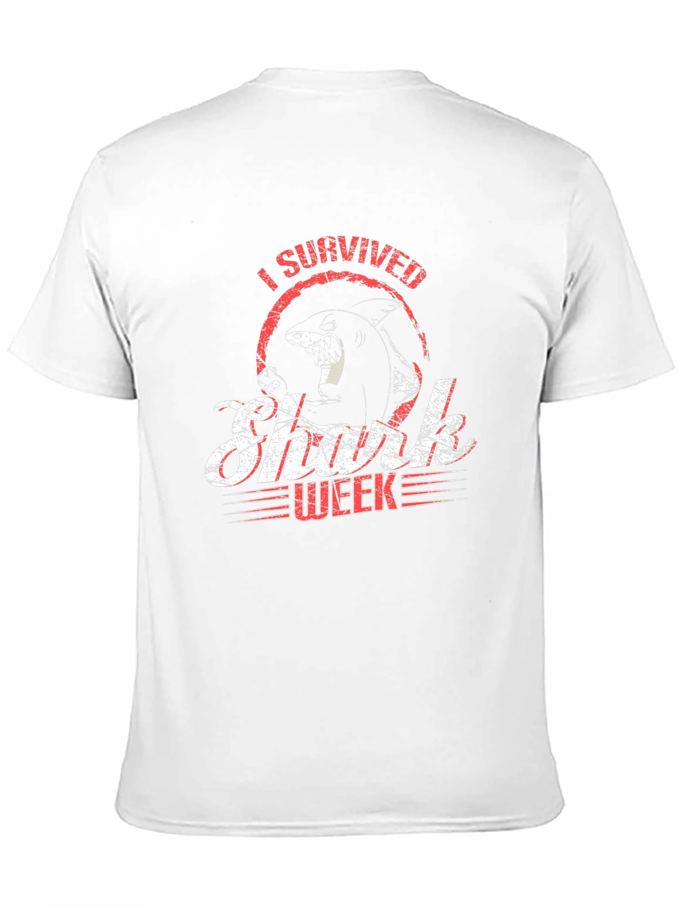 I Survived Shark Week Black Graphic Tee