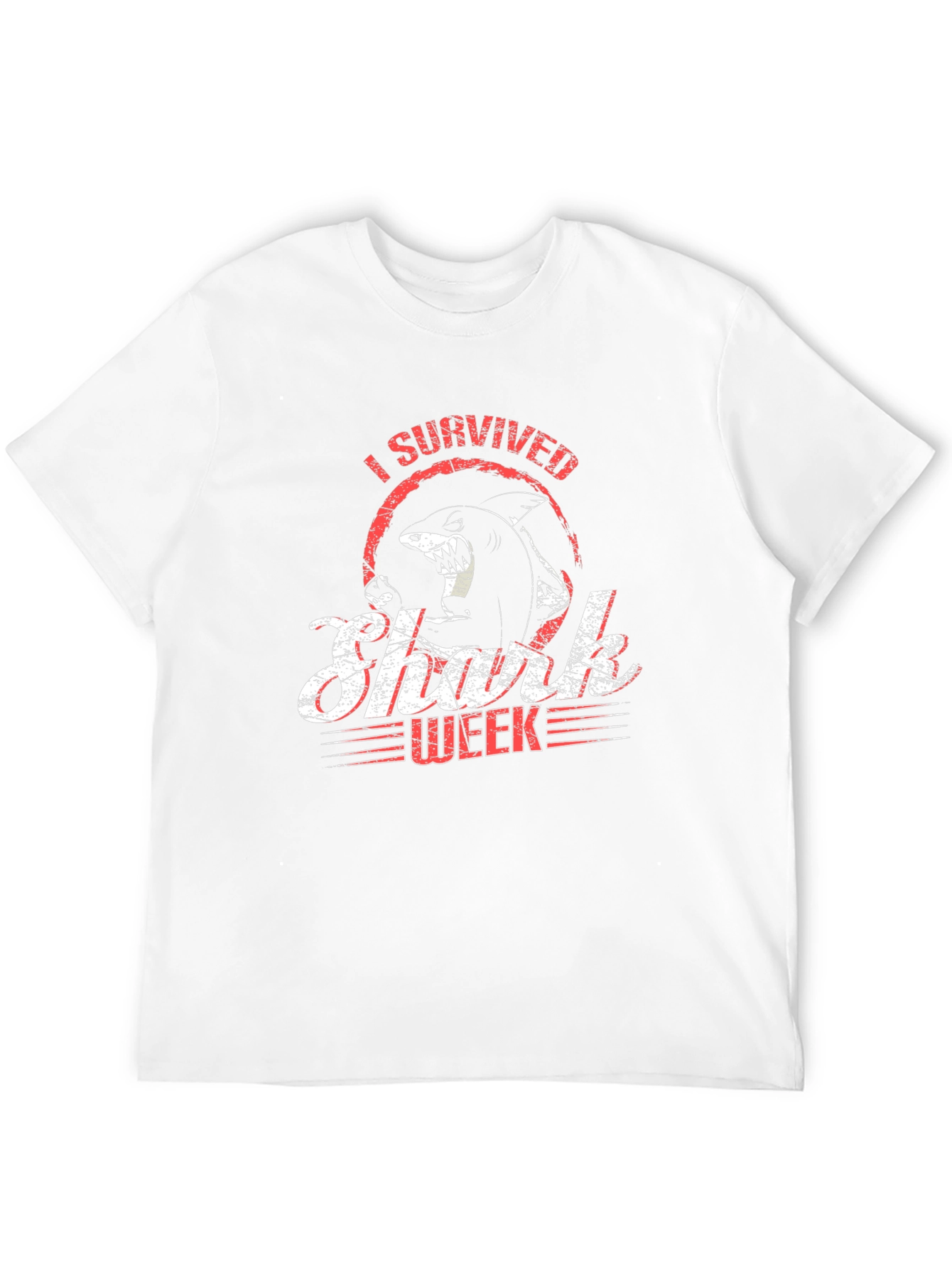 I Survived Shark Week Black Graphic Tee