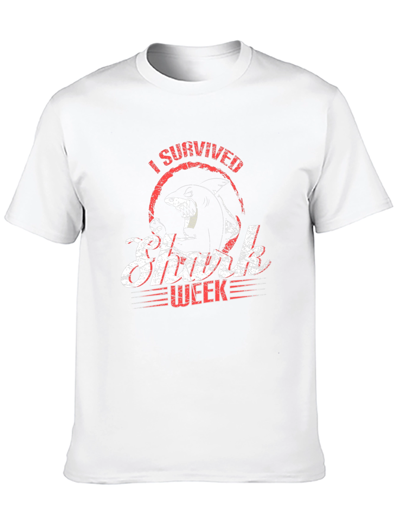 I Survived Shark Week Black Graphic Tee