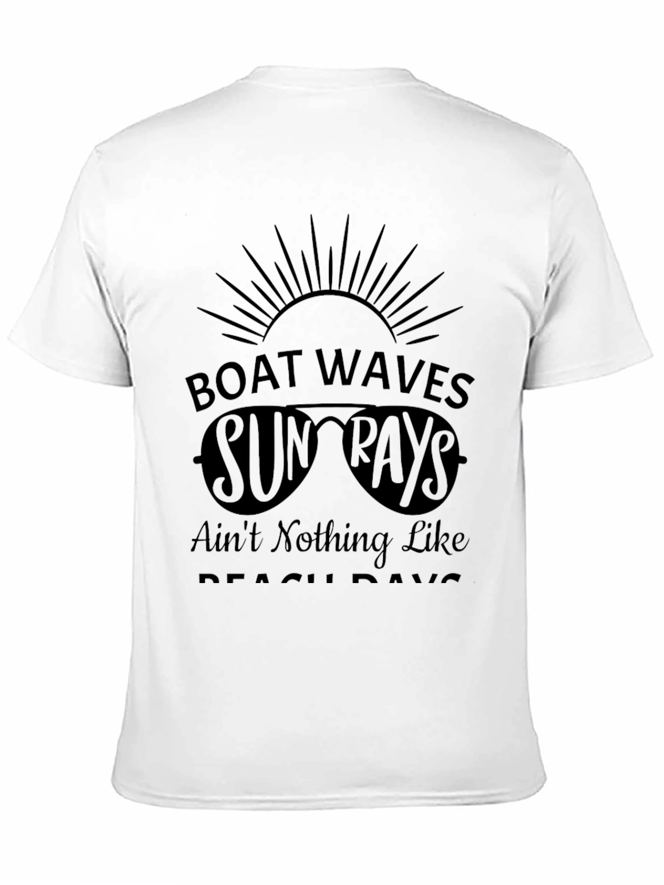 Boat Waves & Sun Rays Graphic Tee