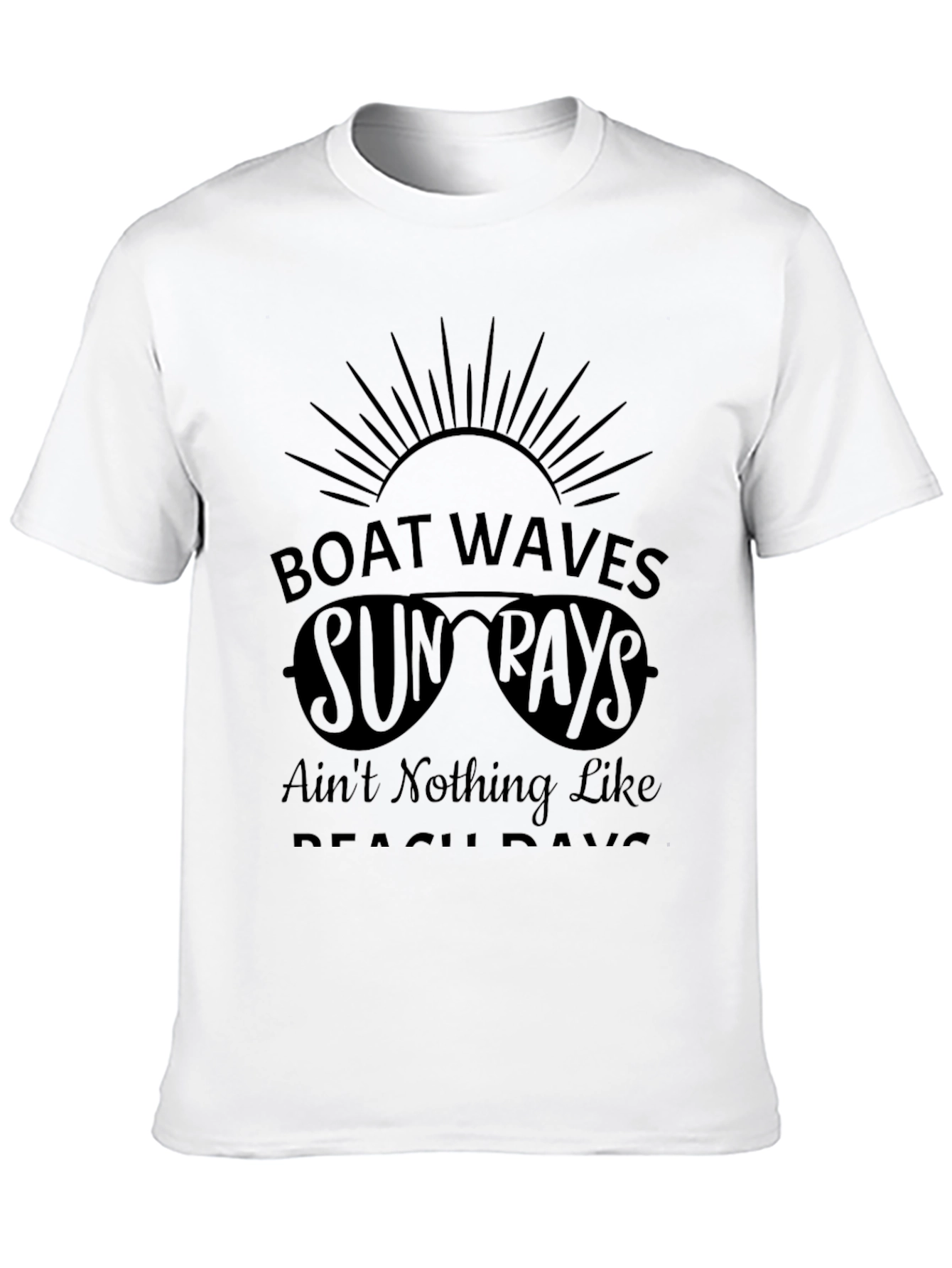 Boat Waves & Sun Rays Graphic Tee