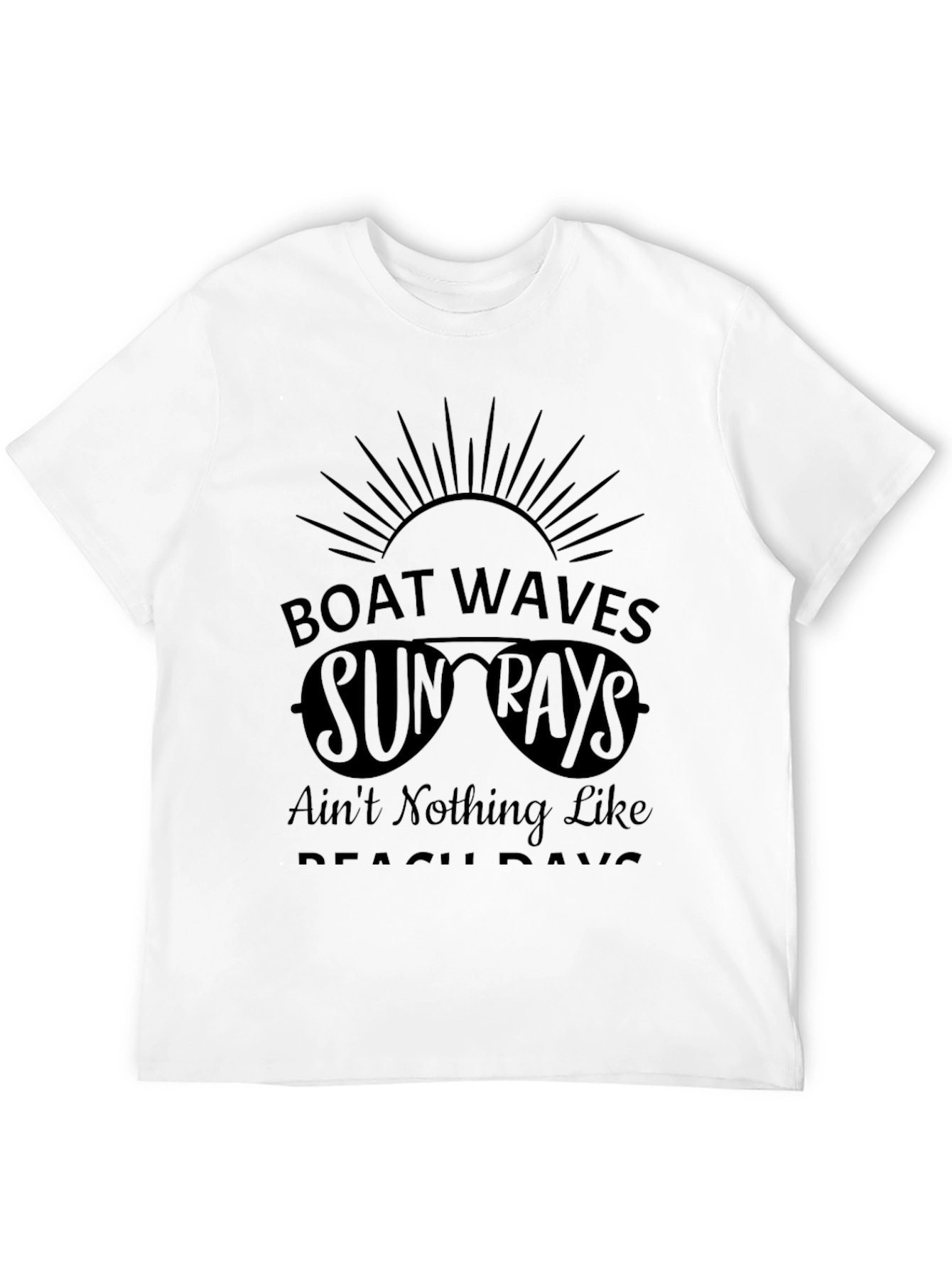 Boat Waves & Sun Rays Graphic Tee