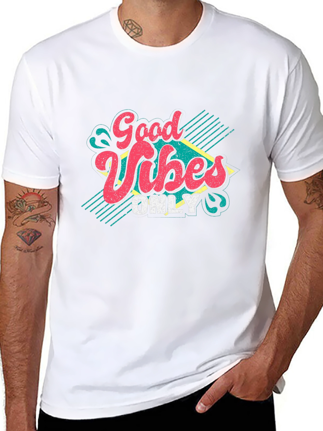 Good Vibes Only Graphic T-Shirt - Retro Style