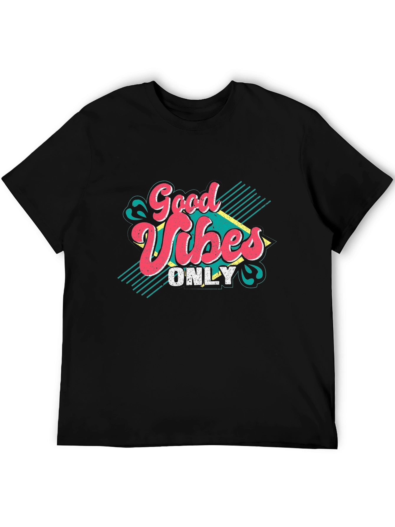 Good Vibes Only Graphic T-Shirt - Retro Style