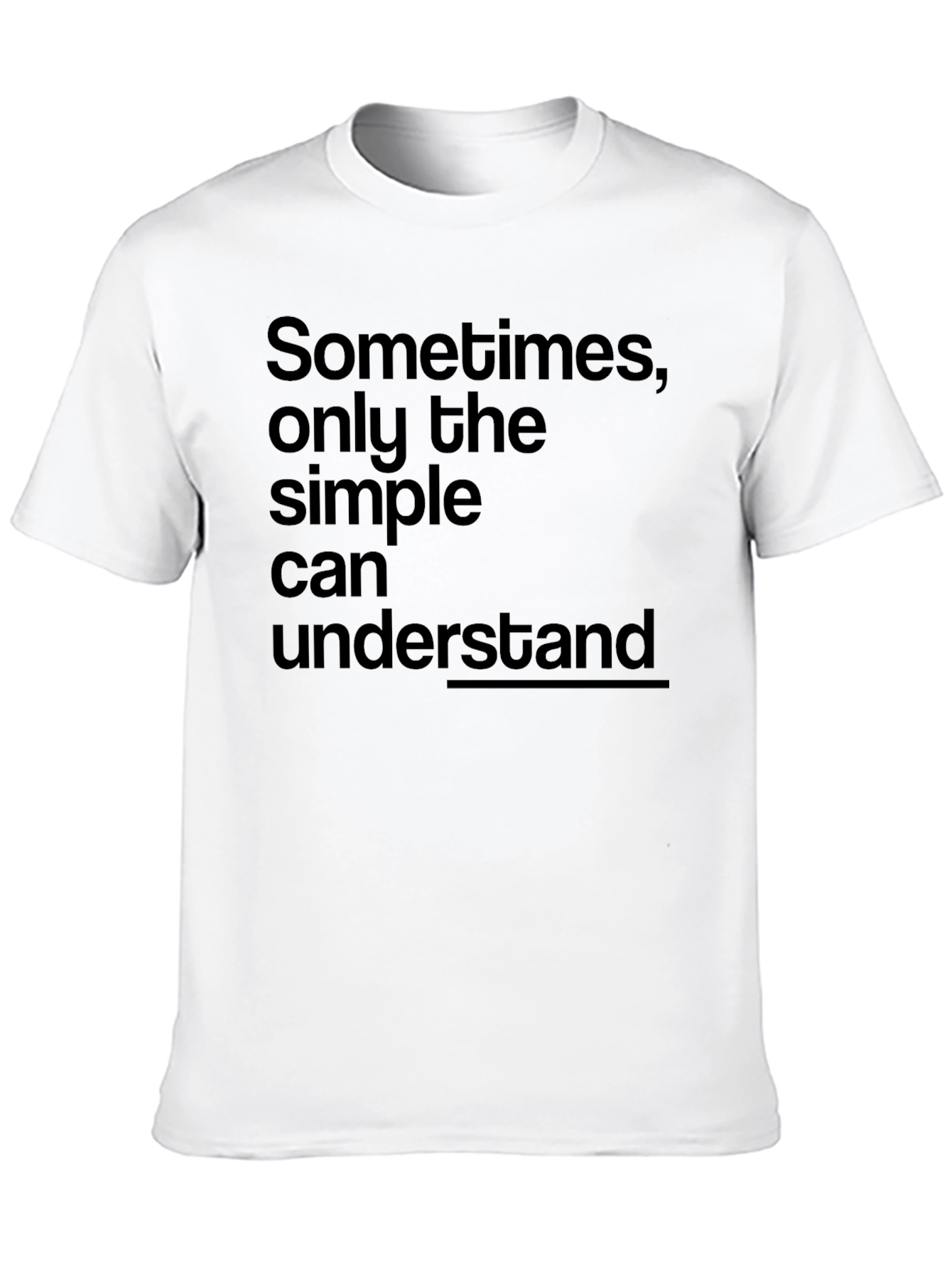 Simple Wisdom Graphic T-Shirt - Black