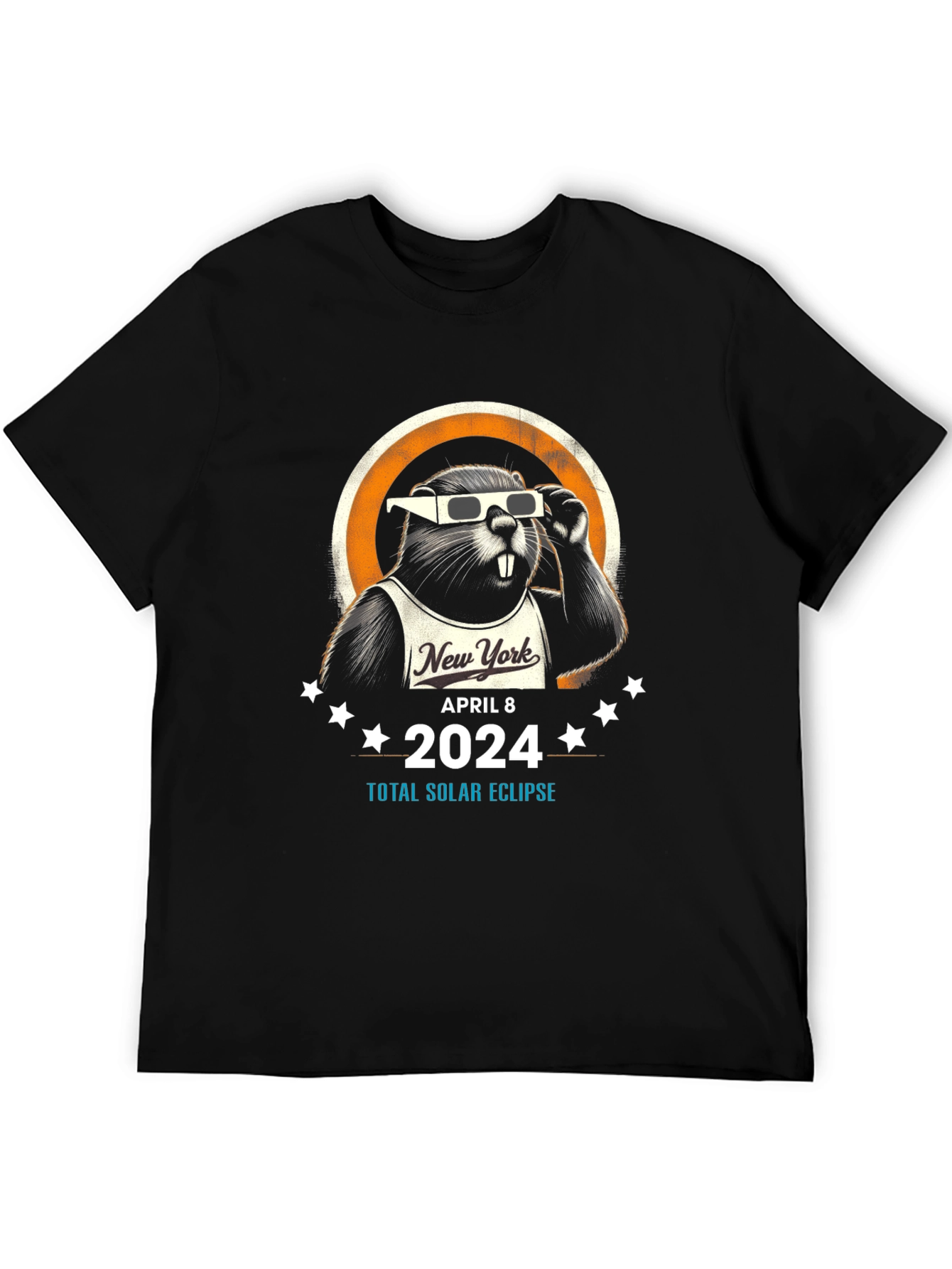 New York 2024 Total Solar Eclipse Beaver T-Shirt