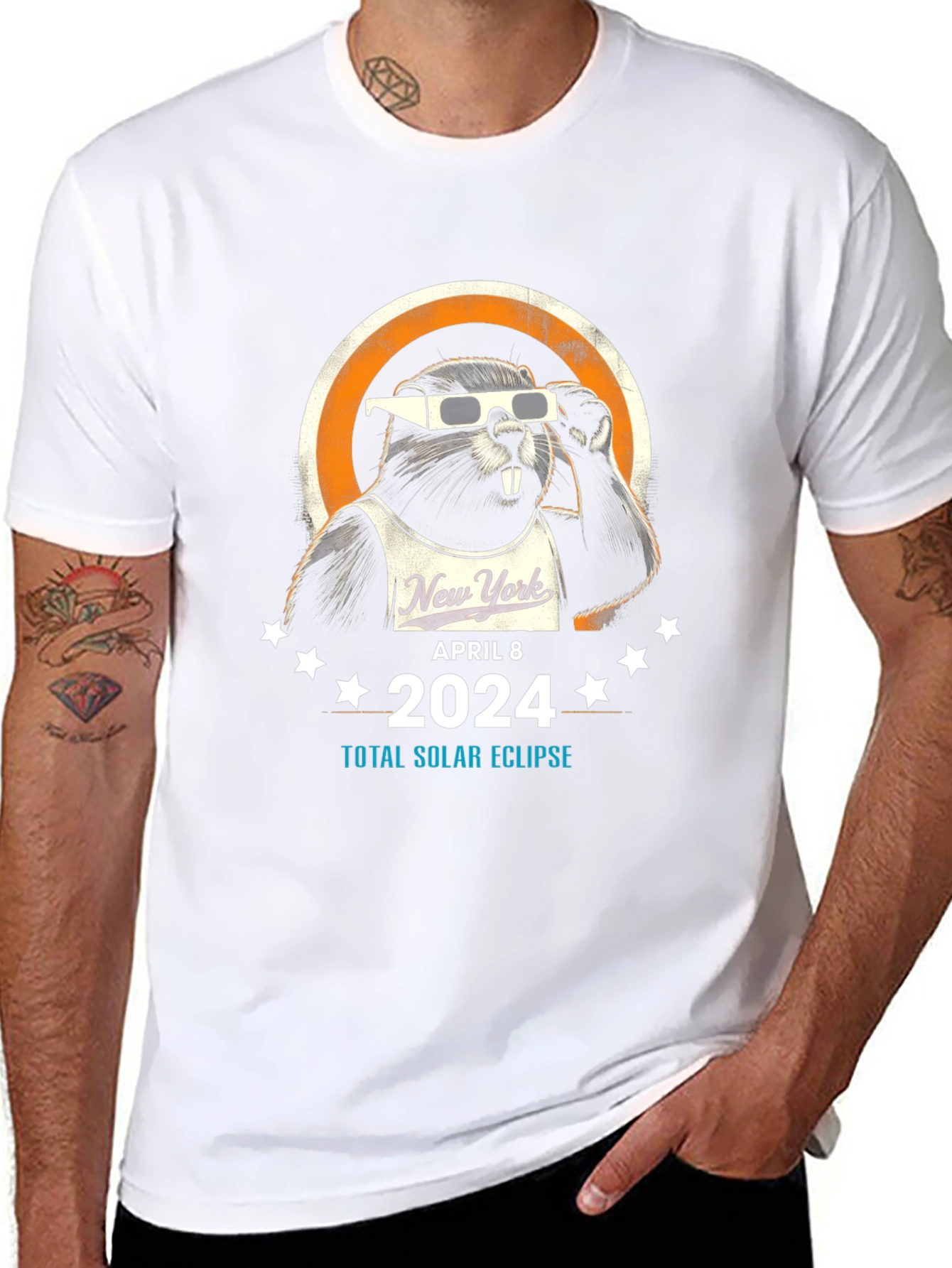New York 2024 Total Solar Eclipse Beaver T-Shirt