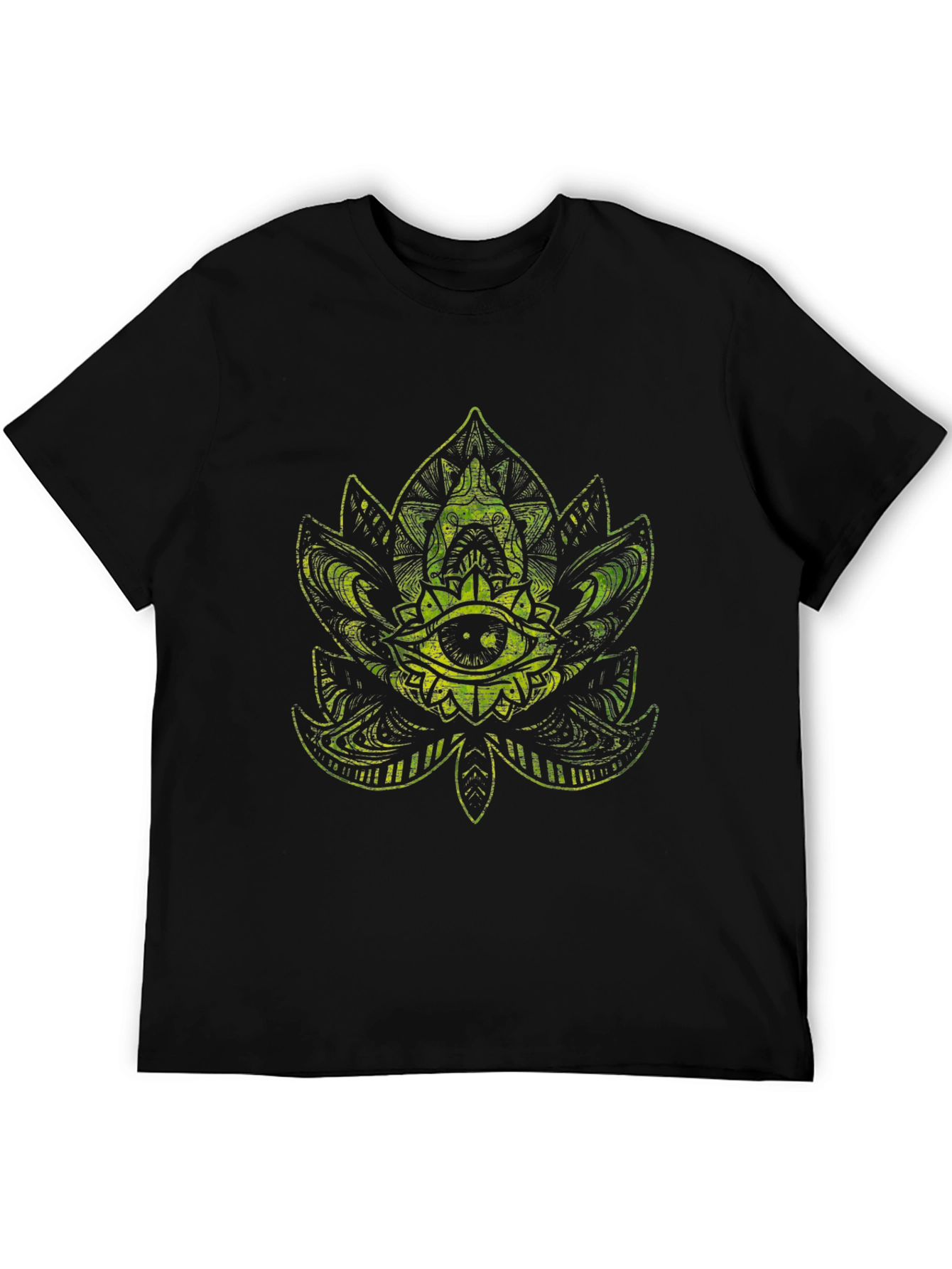 Mystic Eye Lotus Graphic Black T-Shirt