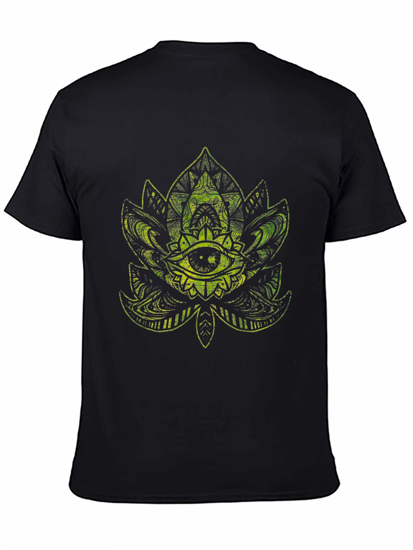 Mystic Eye Lotus Graphic Black T-Shirt