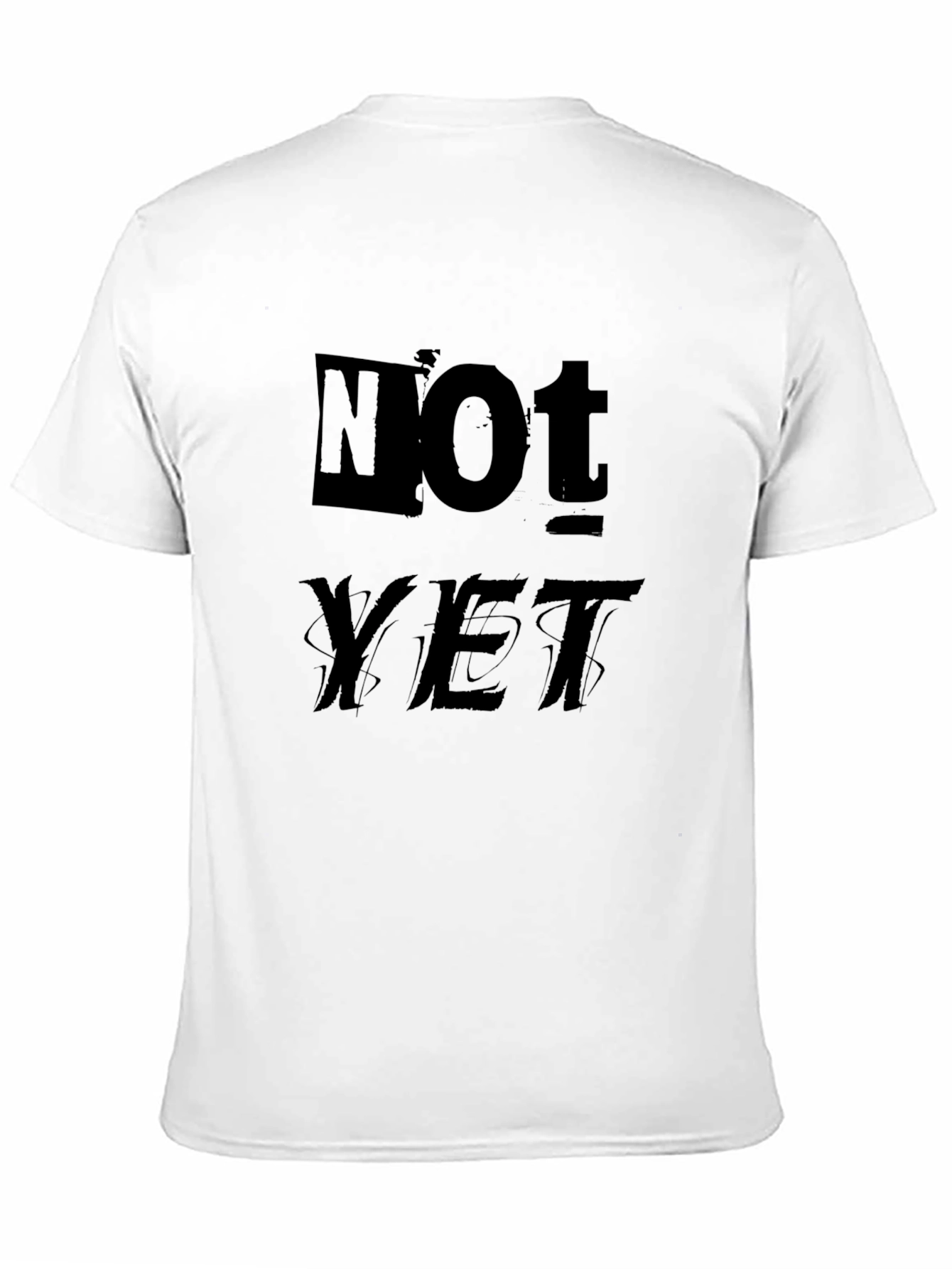 Not Yet Graphic Tee - Mens Black Cotton T-Shirt