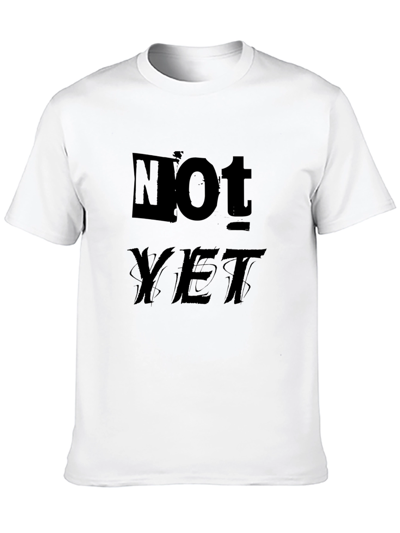 Not Yet Graphic Tee - Mens Black Cotton T-Shirt