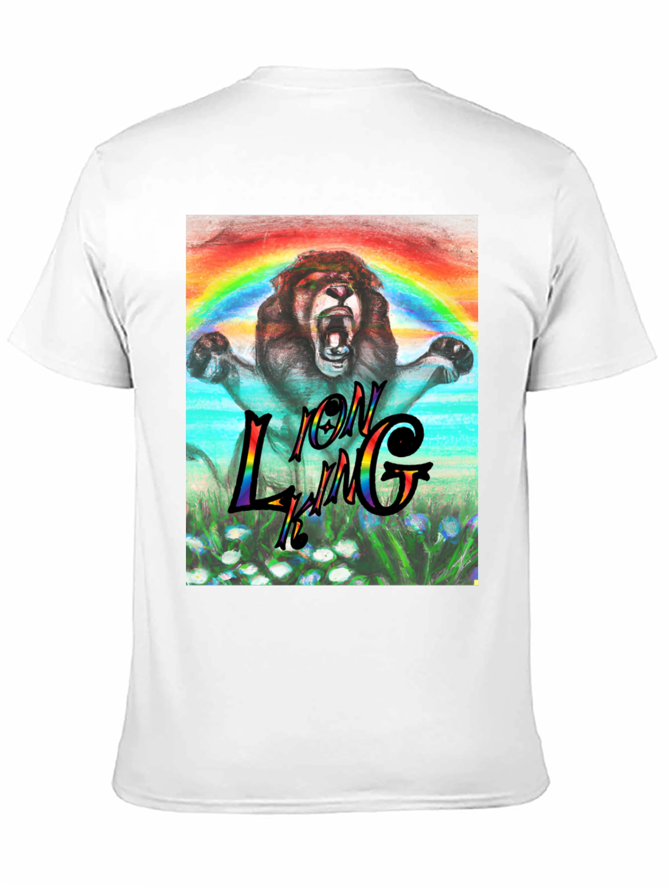 Lion King Rainbow Graphic Tee - Black