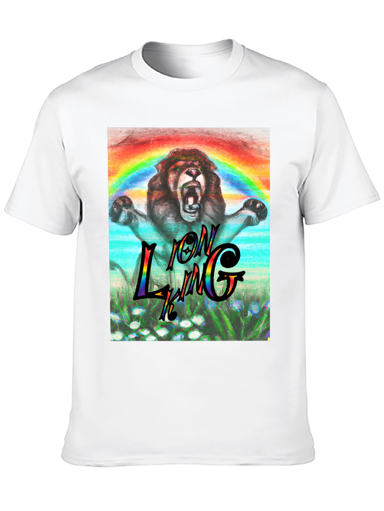 Lion King Rainbow Graphic Tee - Black
