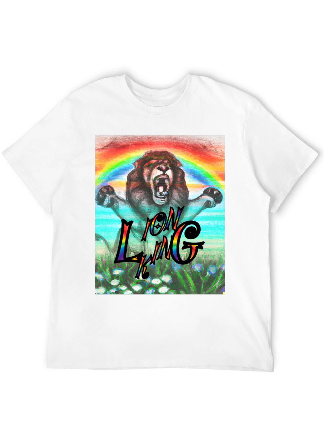 Lion King Rainbow Graphic Tee - Black
