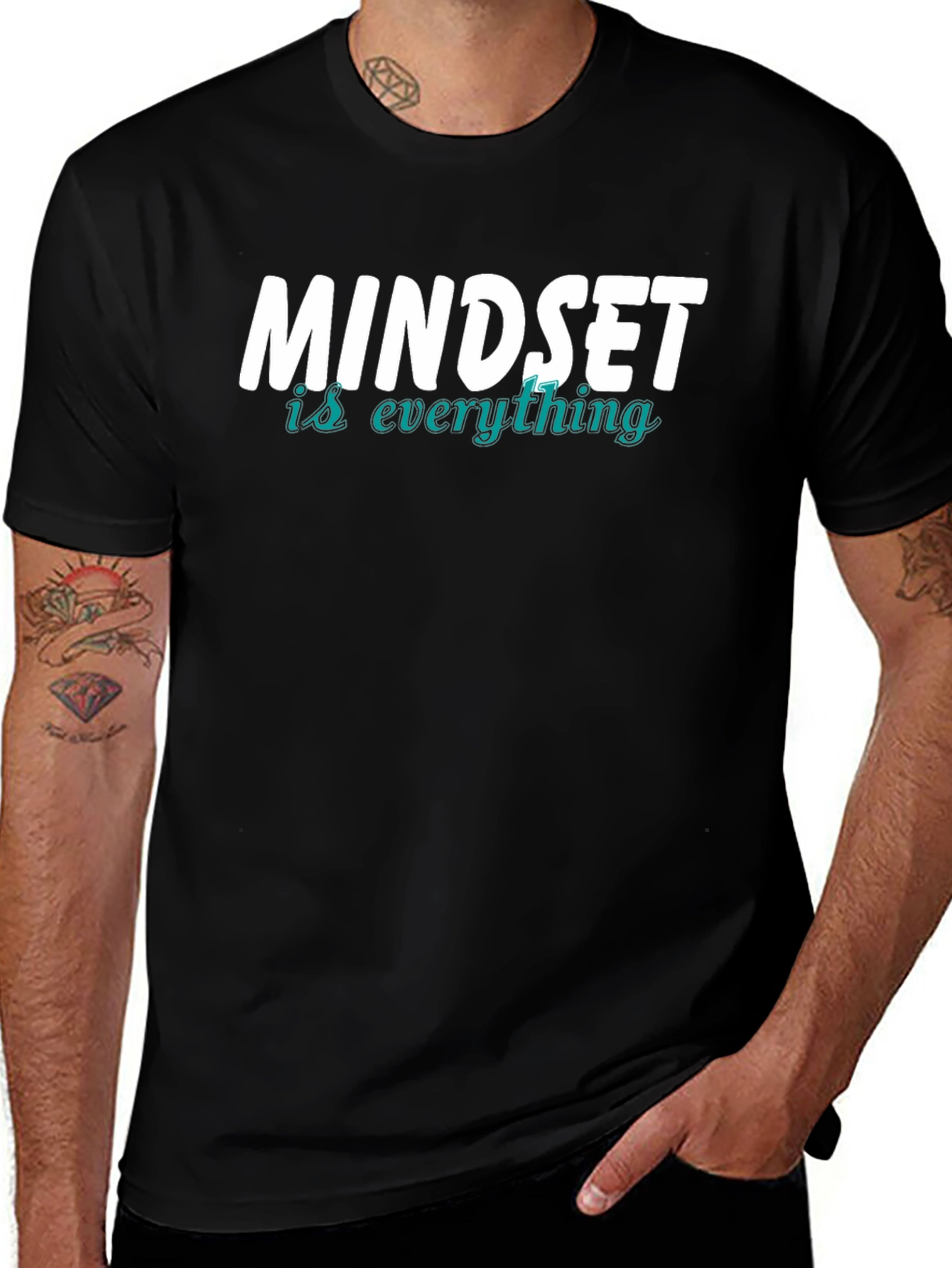 Mindset is Everything Mens Black T-Shirt