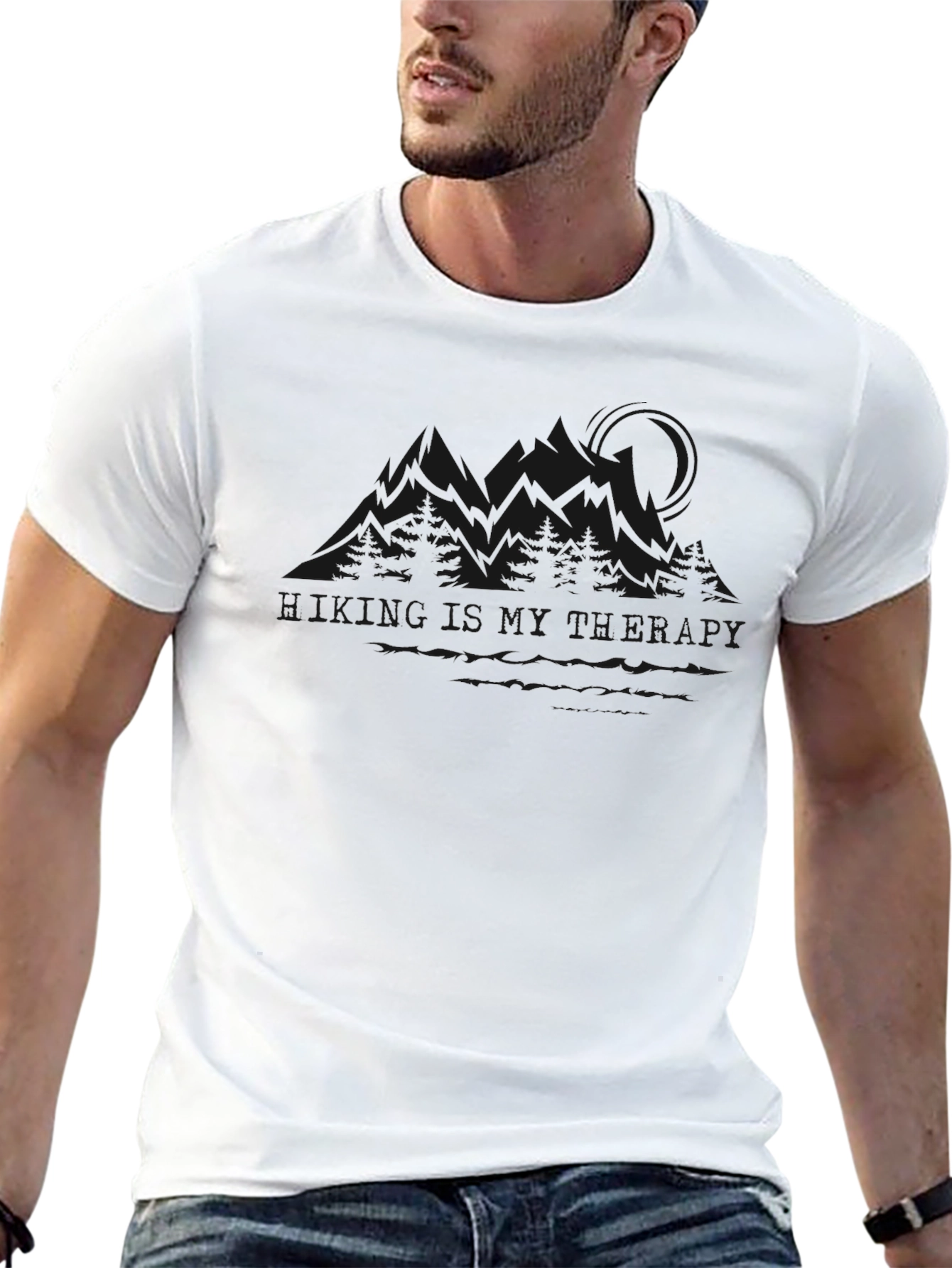 Mens Black Crew Neck T-Shirt