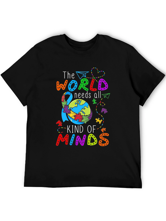 Autism Awareness T-Shirt - World Needs All Kinds of Minds