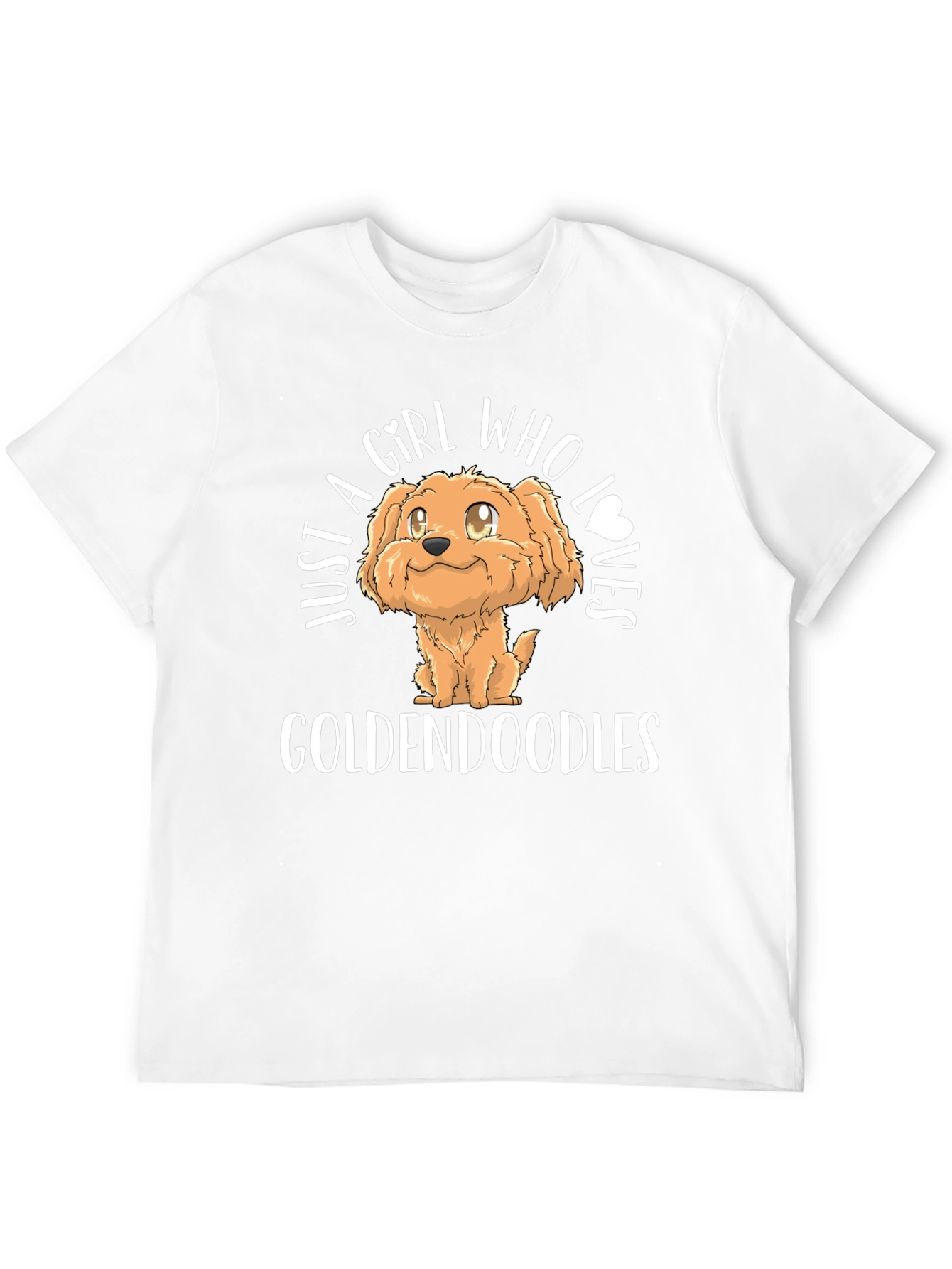 Girl Who Loves Goldendoodles Black T-Shirt
