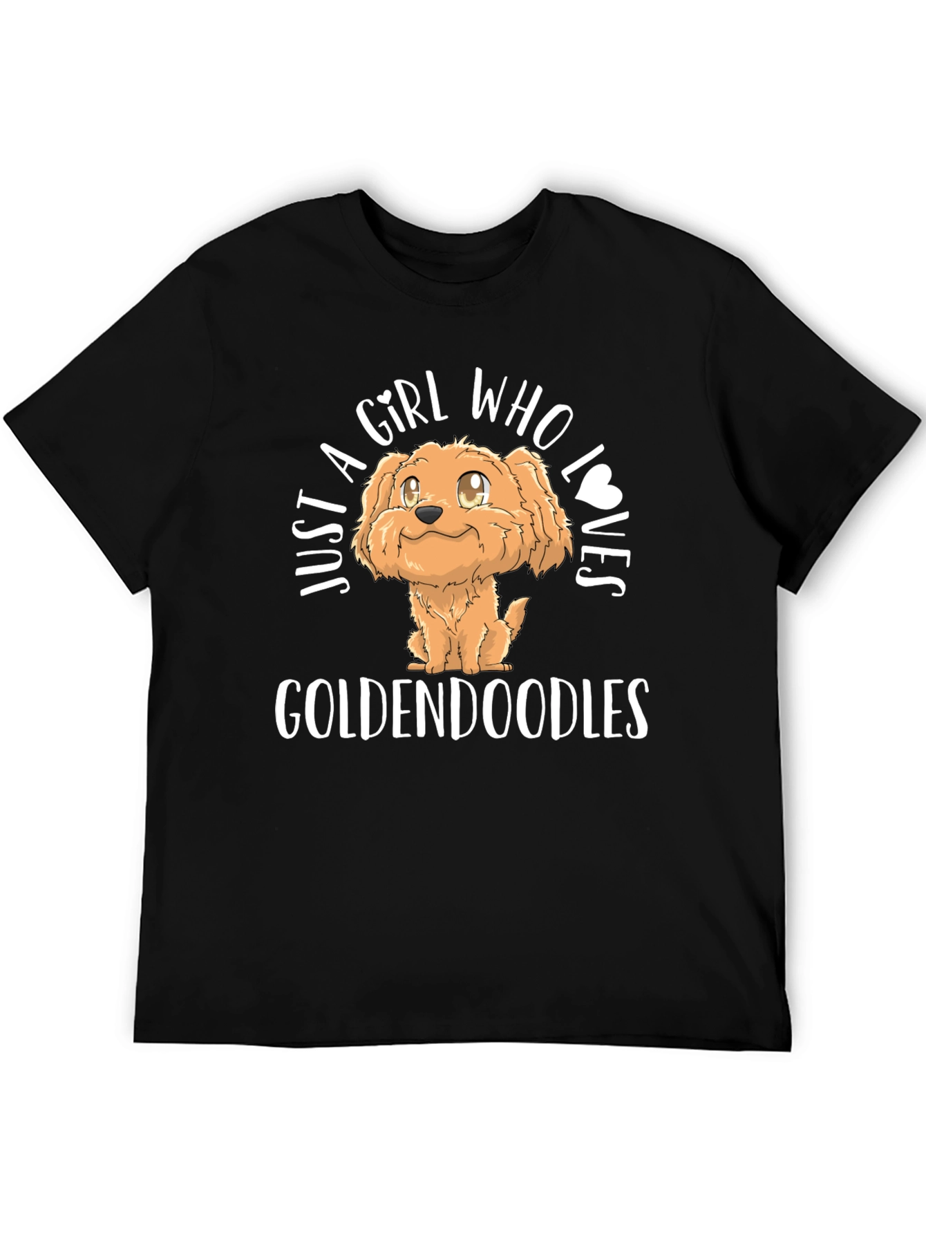 Girl Who Loves Goldendoodles Black T-Shirt