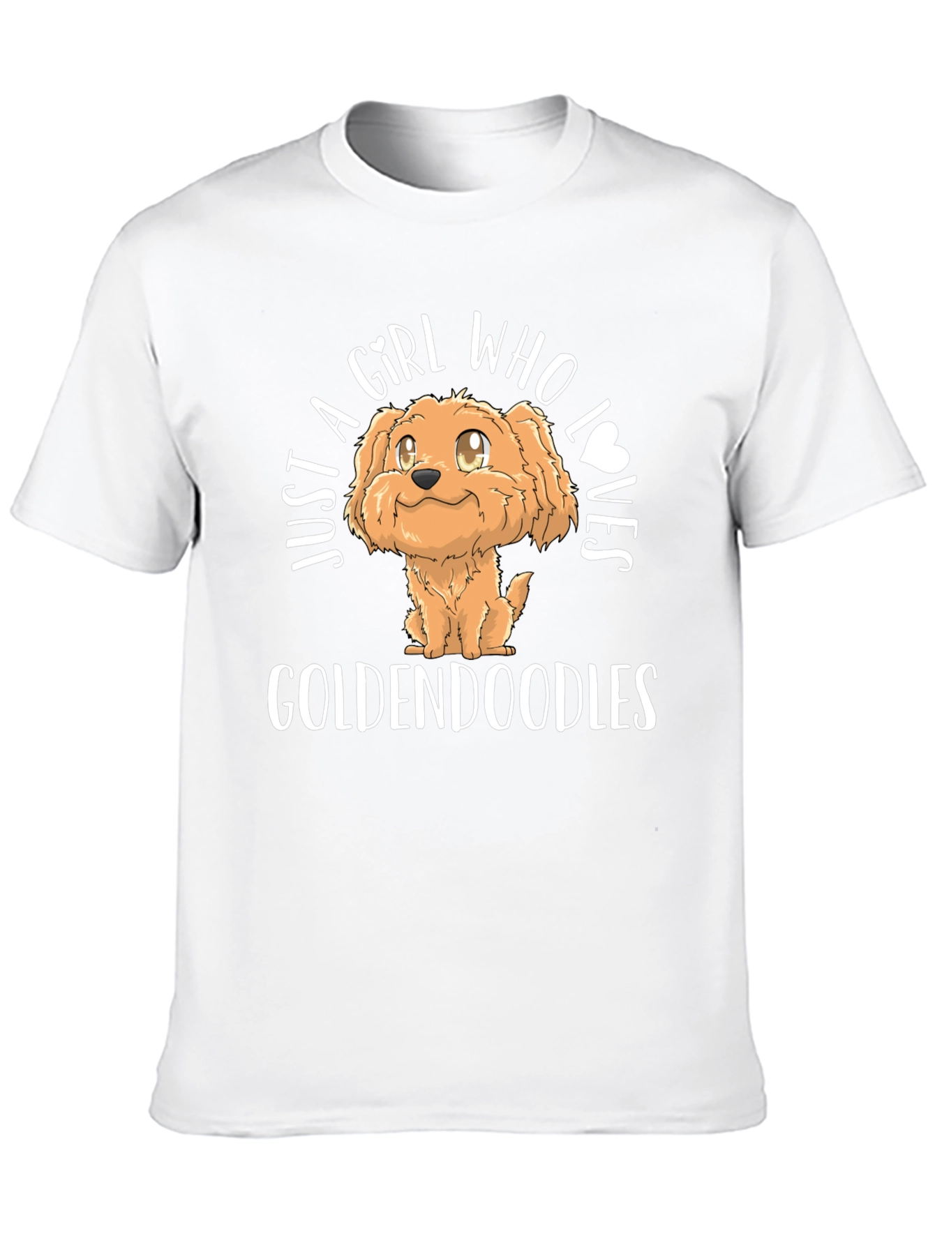 Girl Who Loves Goldendoodles Black T-Shirt
