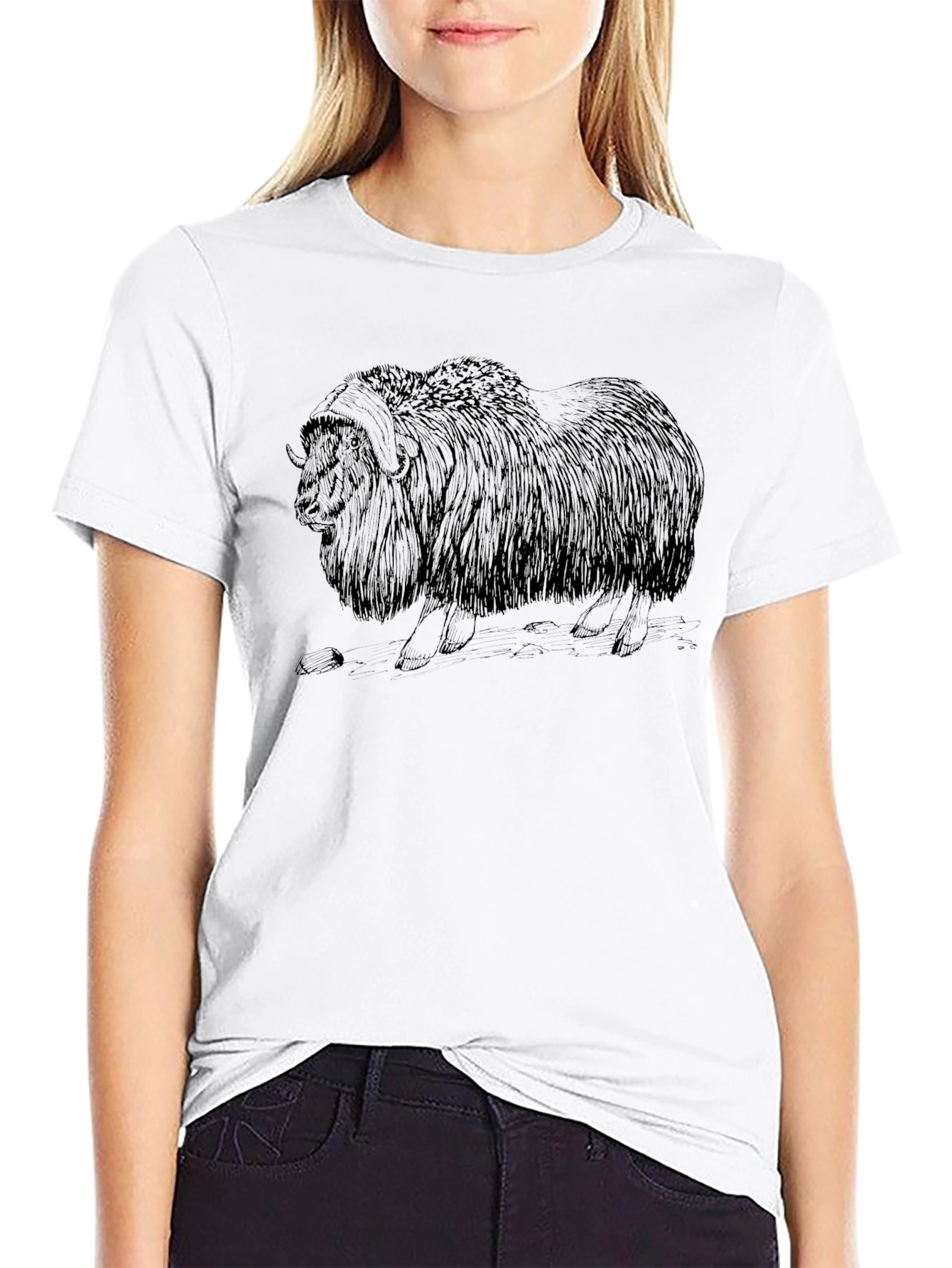 Musk Ox Graphic Tee - Cool Animal Print