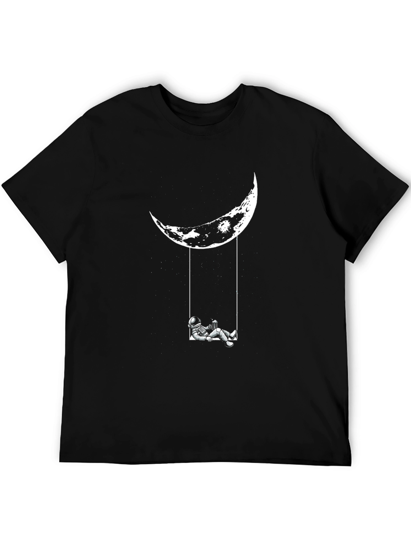 Astronaut Moon Swing Graphic Tee - Black