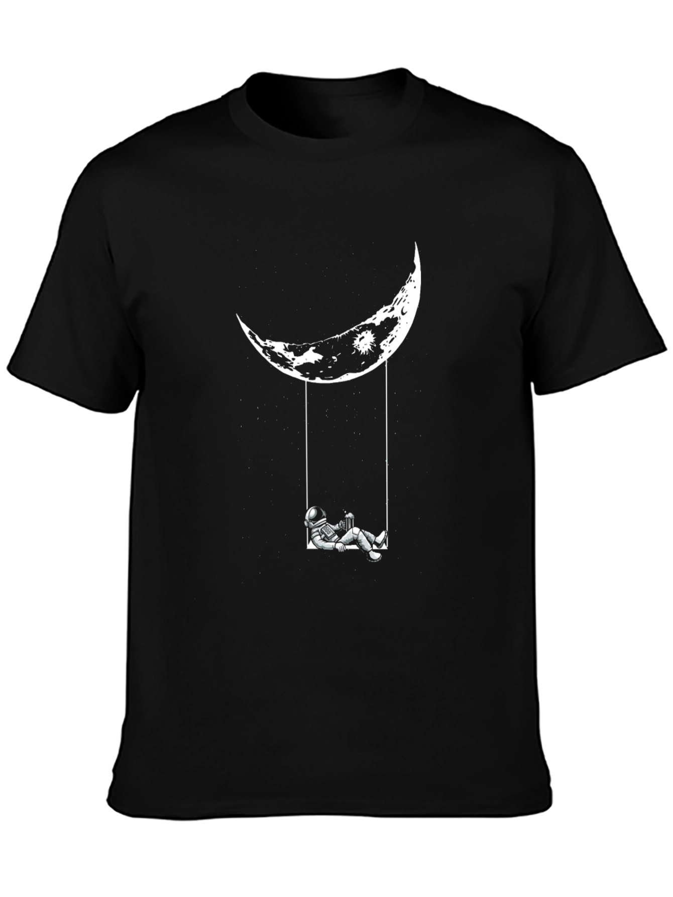 Astronaut Moon Swing Graphic Tee - Black