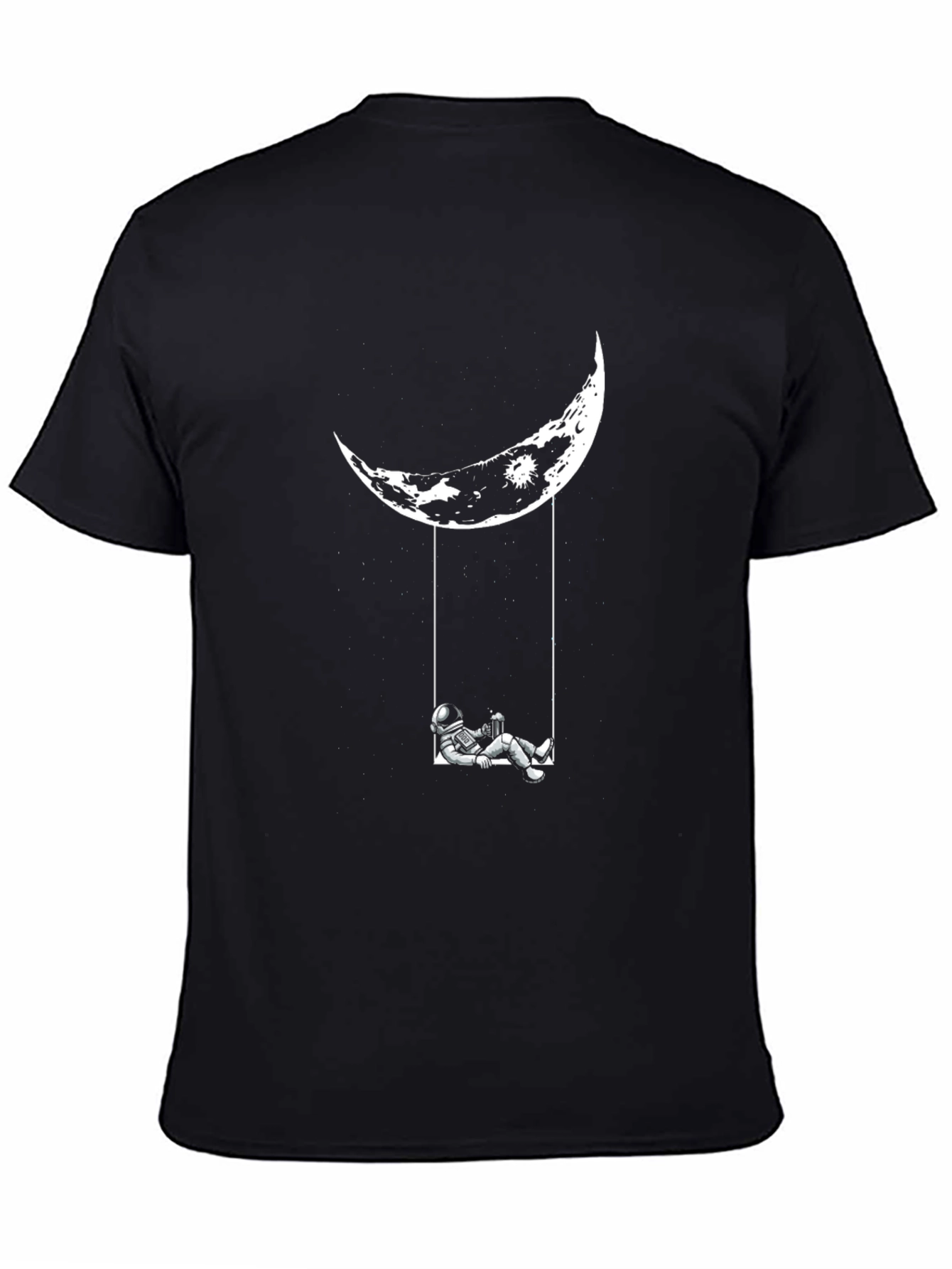 Astronaut Moon Swing Graphic Tee - Black