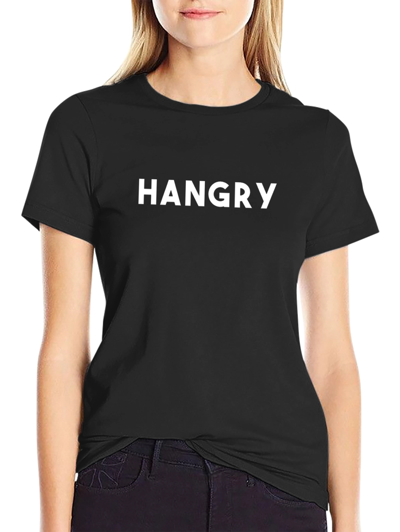 Hangry Black T-Shirt - Funny Foodie Tee