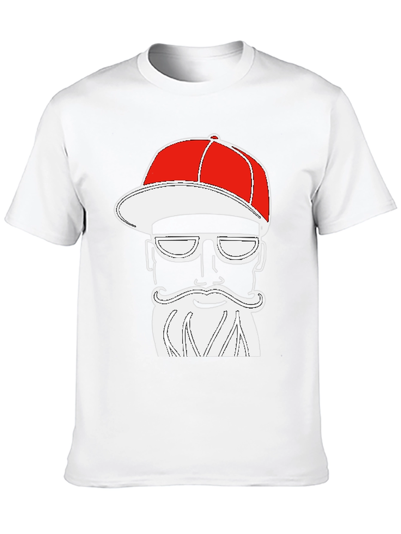 Cool Graphic Tee - Bearded Hipster Style