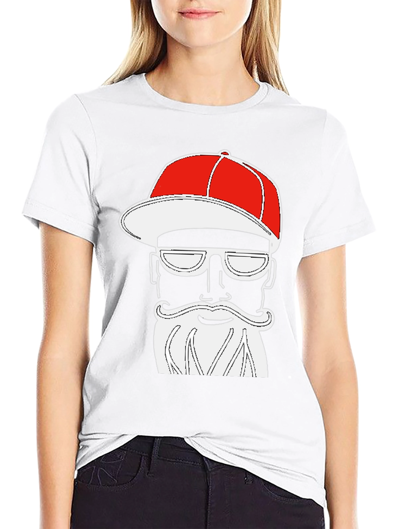 Cool Graphic Tee - Bearded Hipster Style