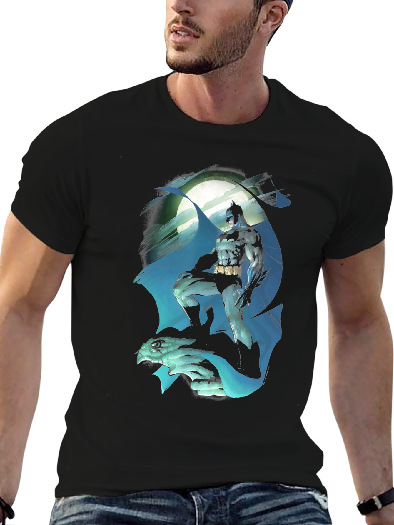 Batman Moon T-Shirt - Gotham Knight Tee