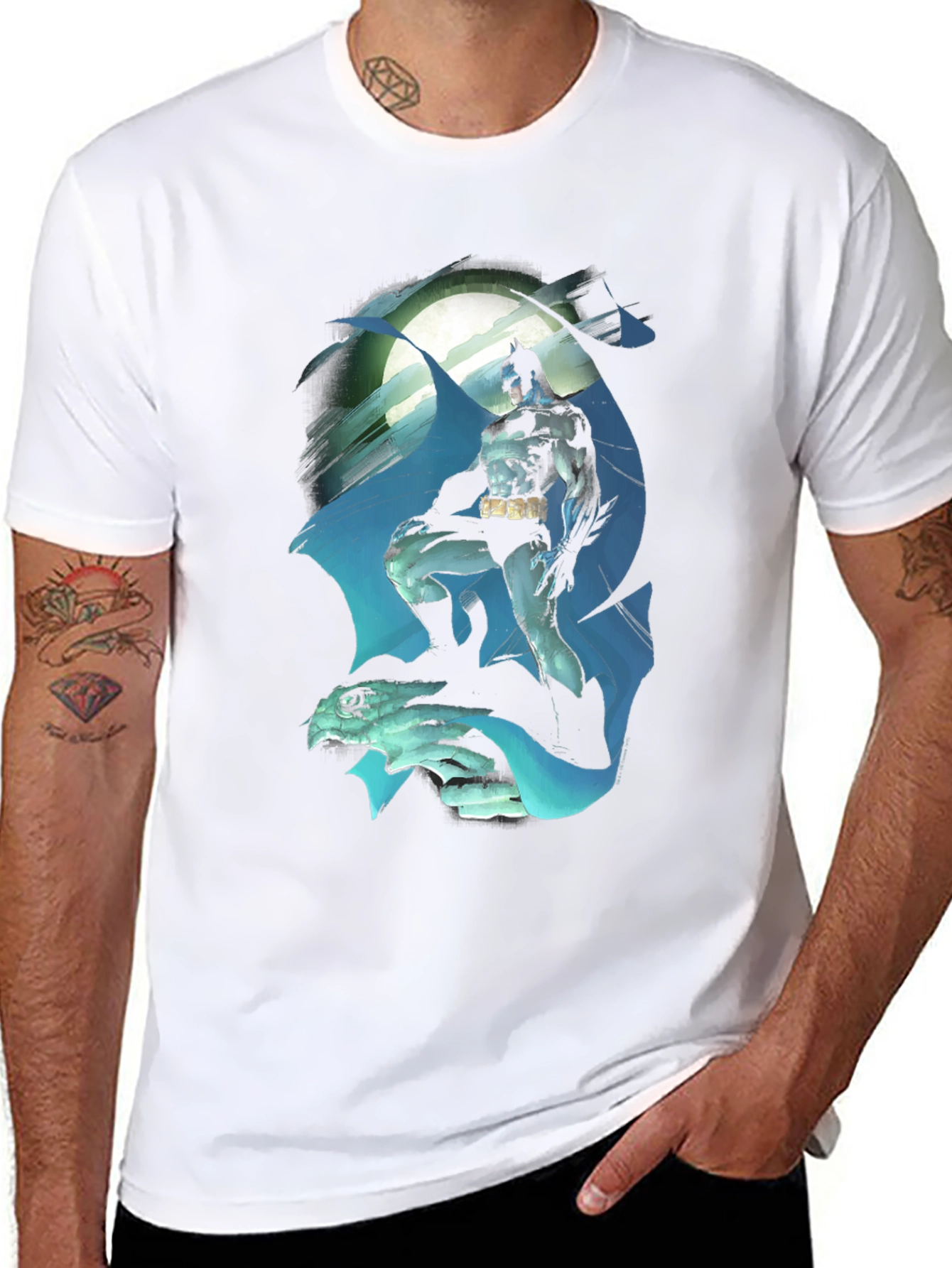 Batman Moon T-Shirt - Gotham Knight Tee
