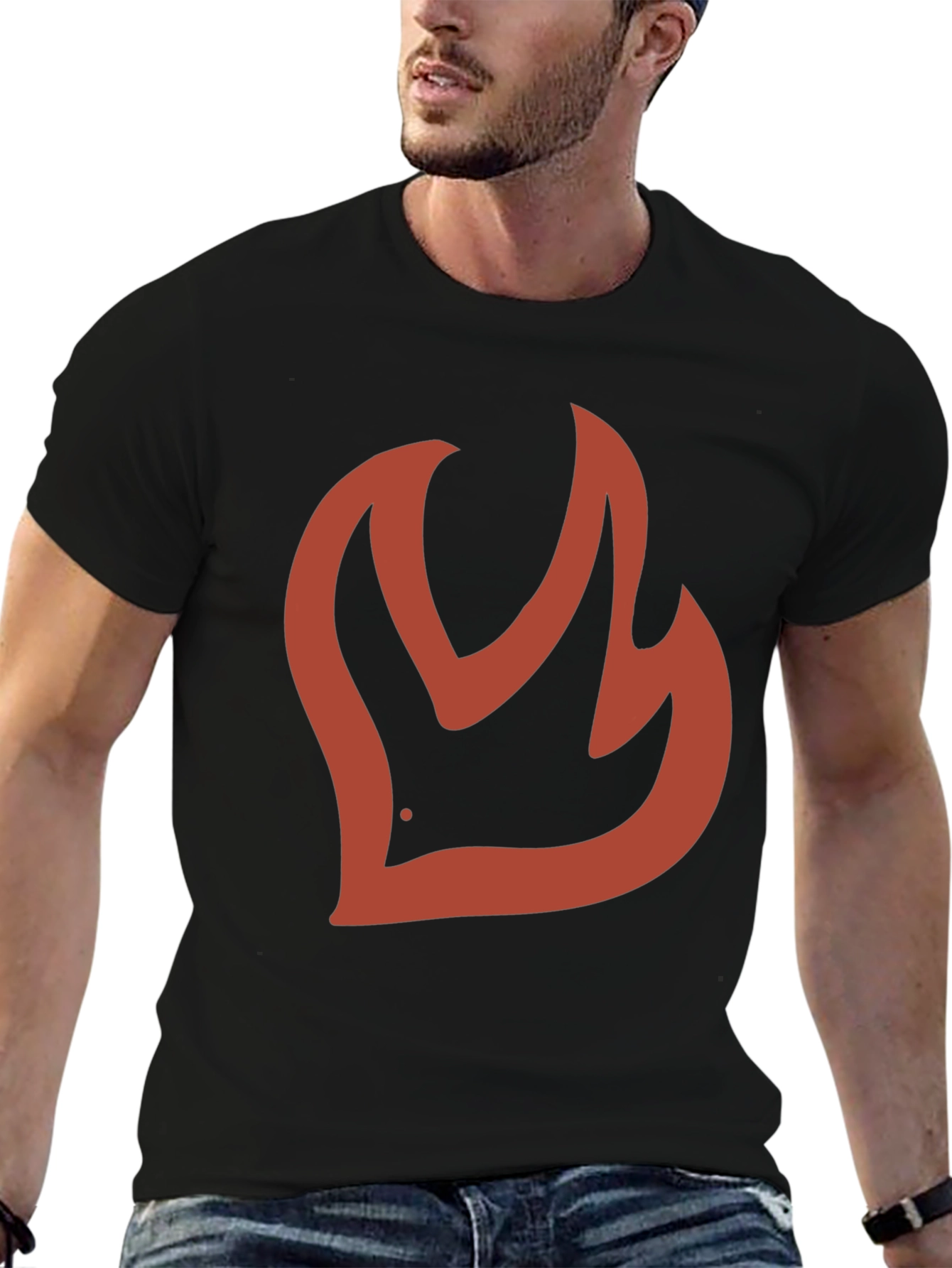 Firebird Graphic Tee - Black Cotton Casual T-Shirt