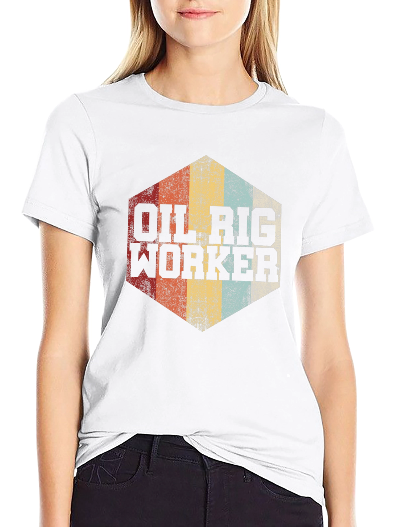 Oil Rig Worker Retro Graphic Tee