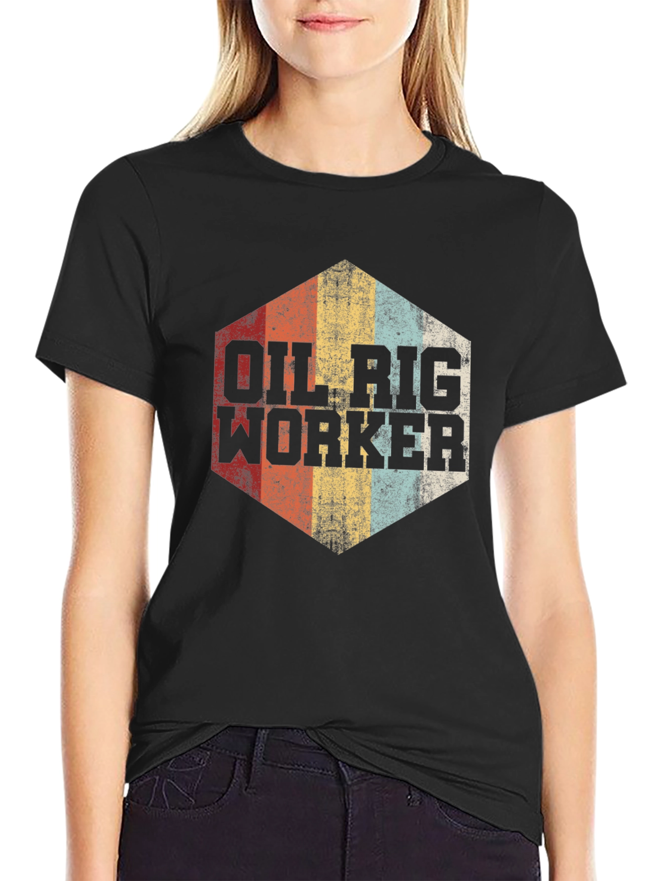 Oil Rig Worker Retro Graphic Tee
