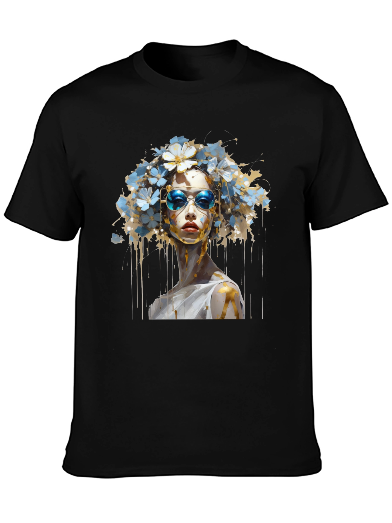 Artistic Floral Crown Graphic Tee