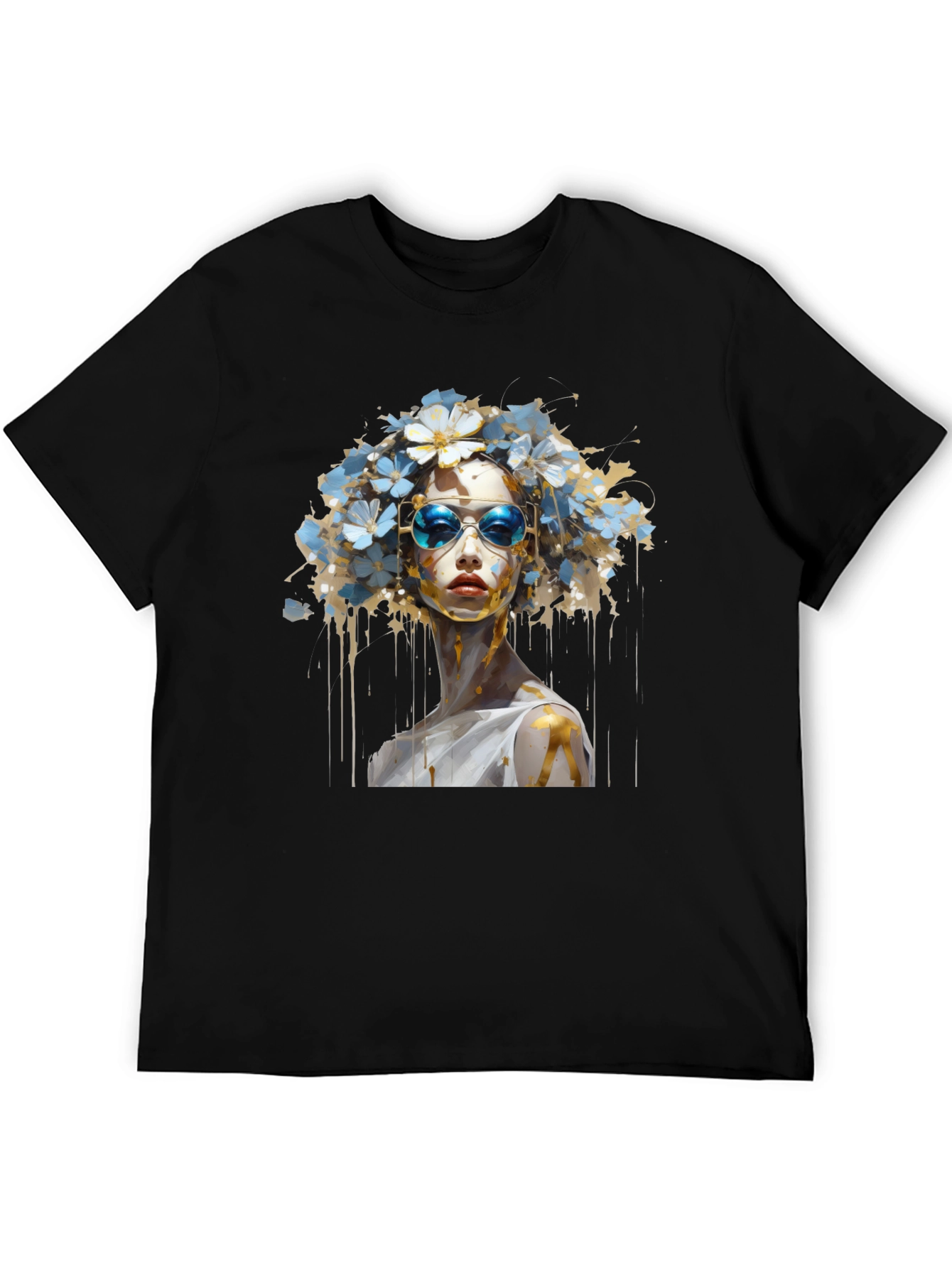 Artistic Floral Crown Graphic Tee