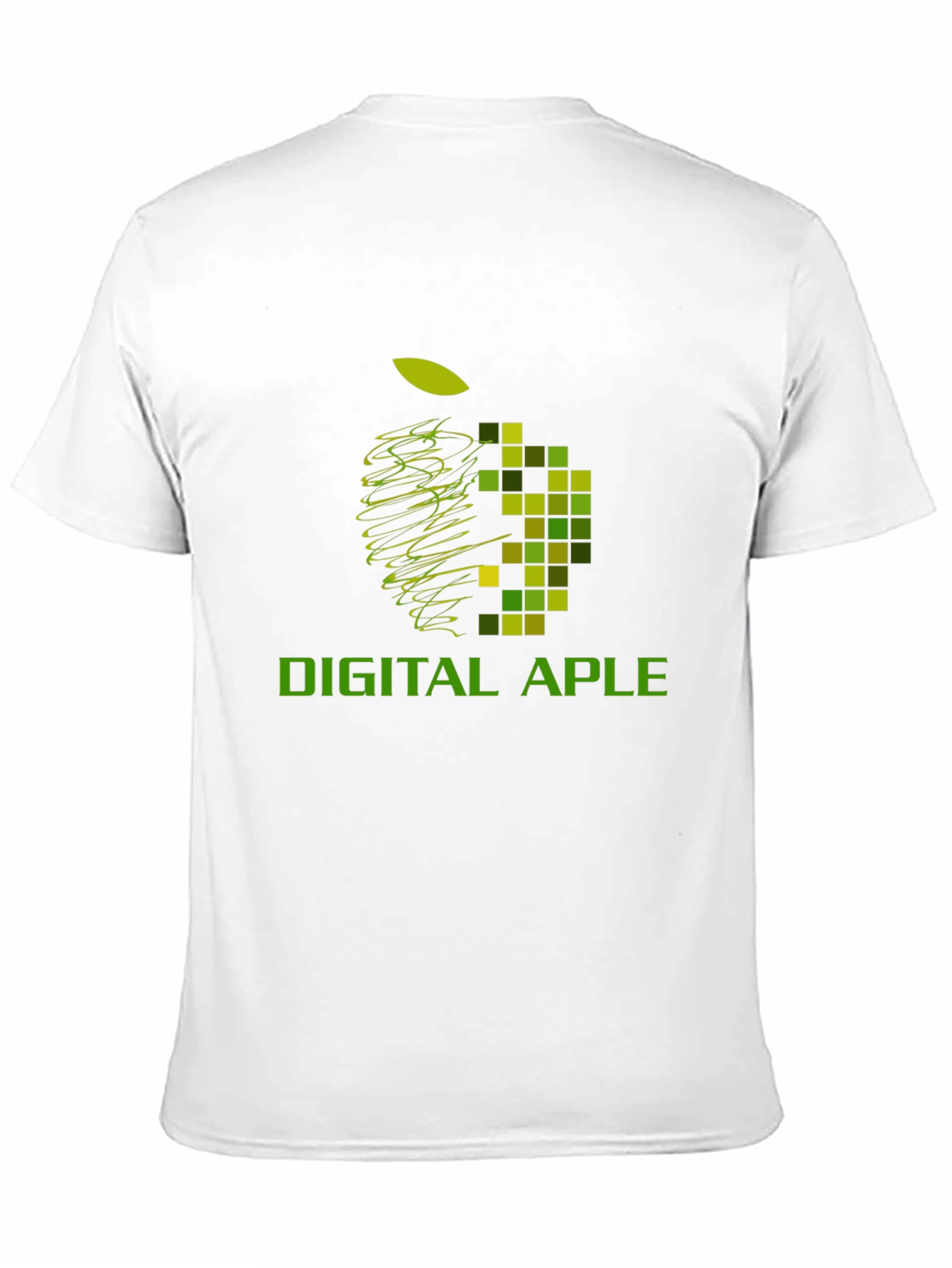 Digital Apple Graphic Black T-Shirt