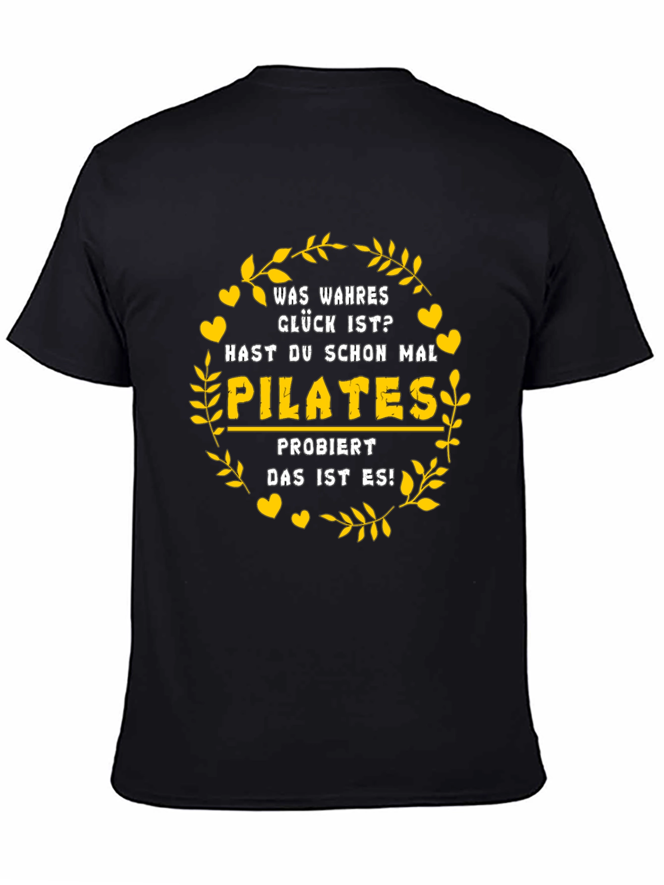 Pilates Lover Black T-Shirt - True Happiness Design